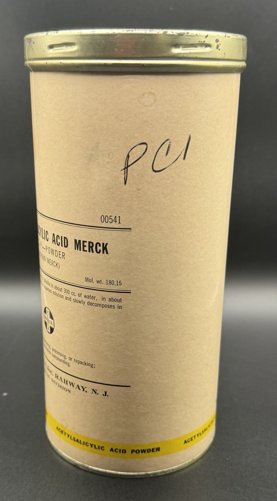 Rare Antique Merck Pharmaceutical Cardboard Container (With Product)