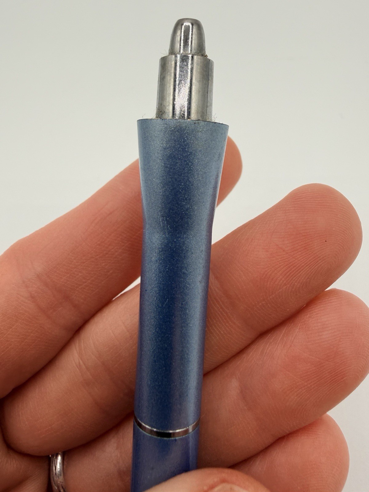 Viagra Metal Twist Pen Drug Rep Black Ink Collectible Works Frosted Blue