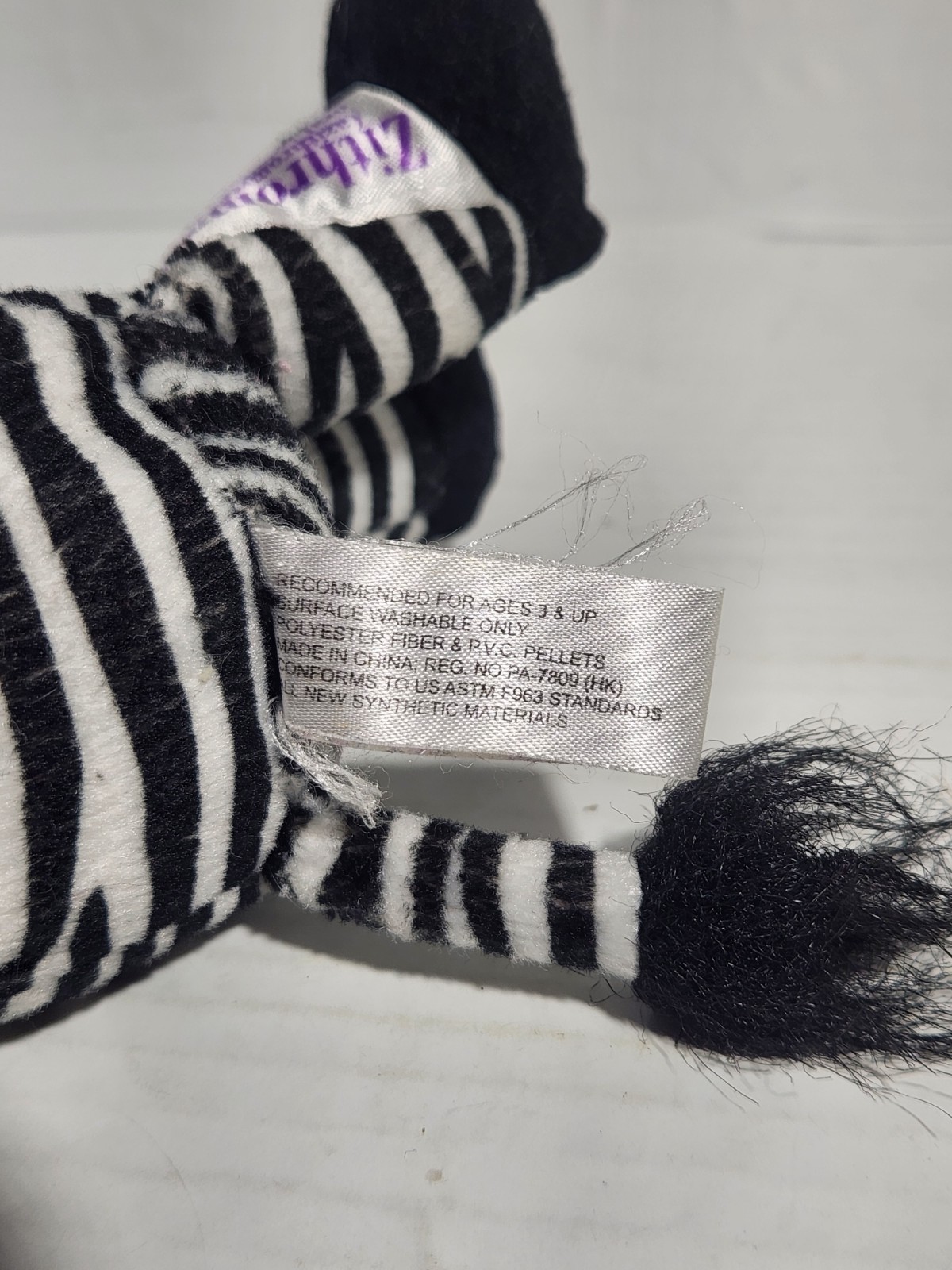 Zithro Zebra Plush Toy Drug Rep Pharmaceutical Promo Medical Advertising 1999