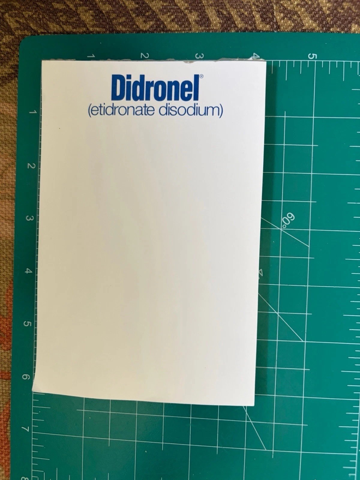 Vintage Drug Rep Pharmaceutical Promo Medical Ad Tablet 4” x 6” – Didronel