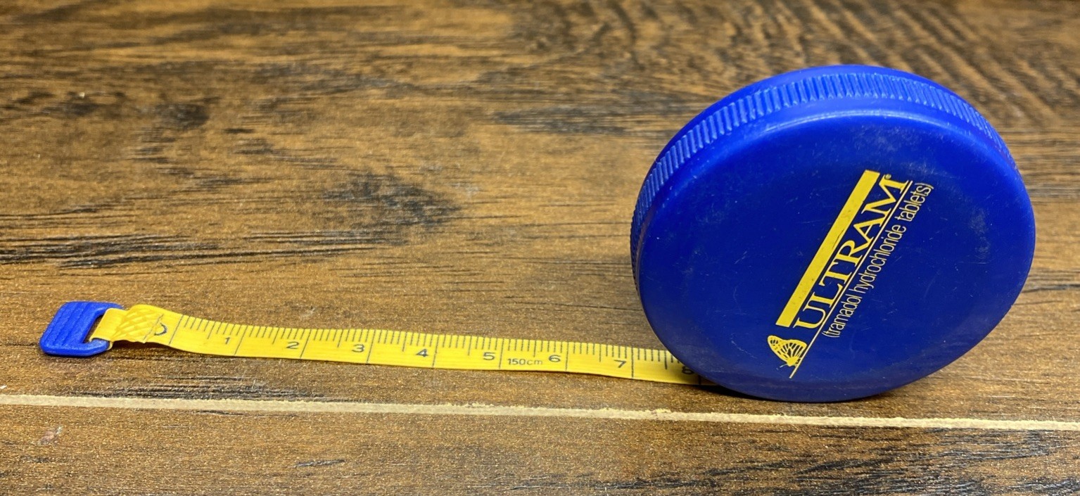 Vintage Ultram Tramadol Drug Rep Promo Tape Measure Pharmaceutical Advertising