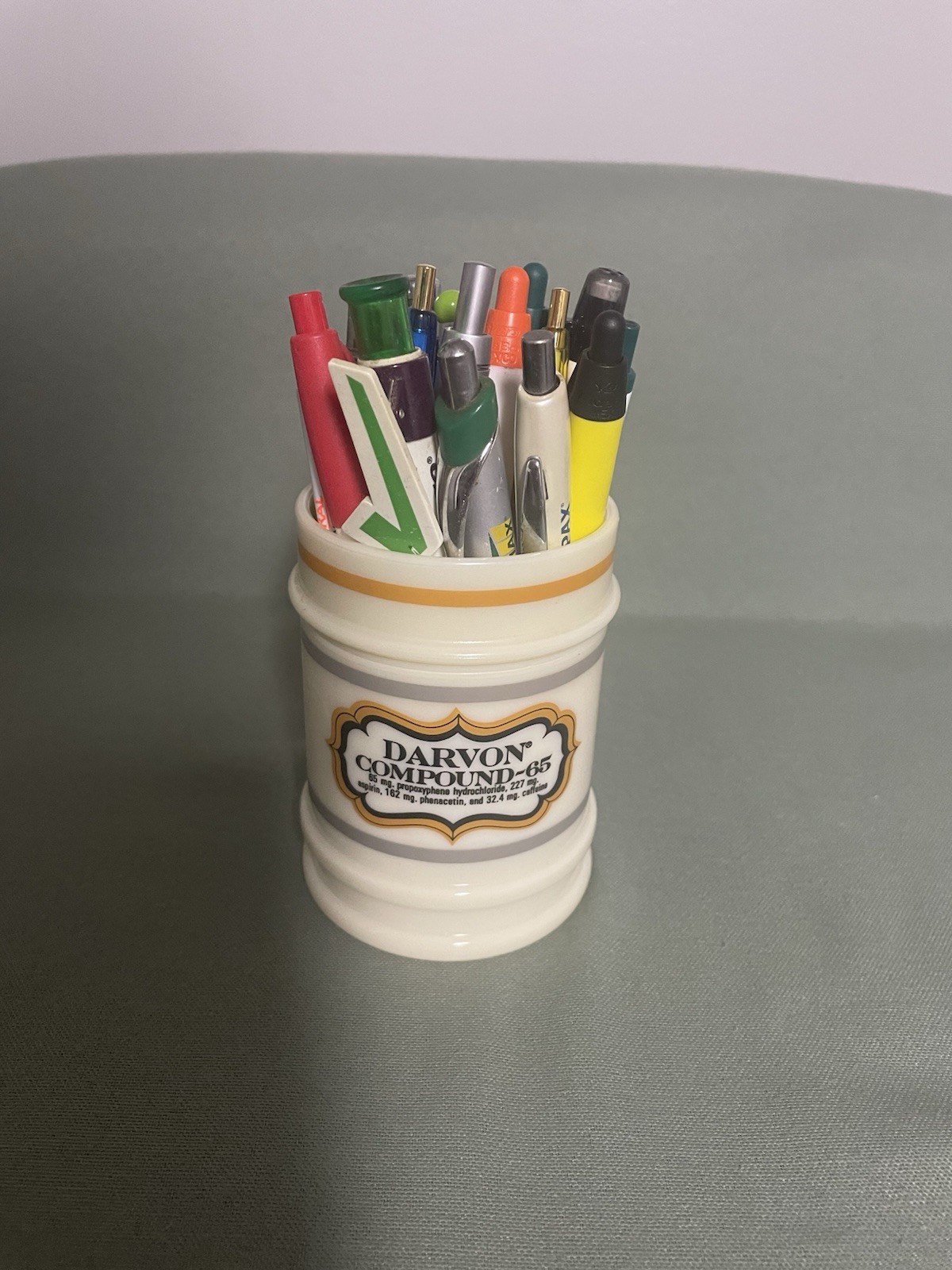 Lot of 18 Pharmaceutical Drug Rep Promotional Pens Metal & Plastic W/Glass Jar
