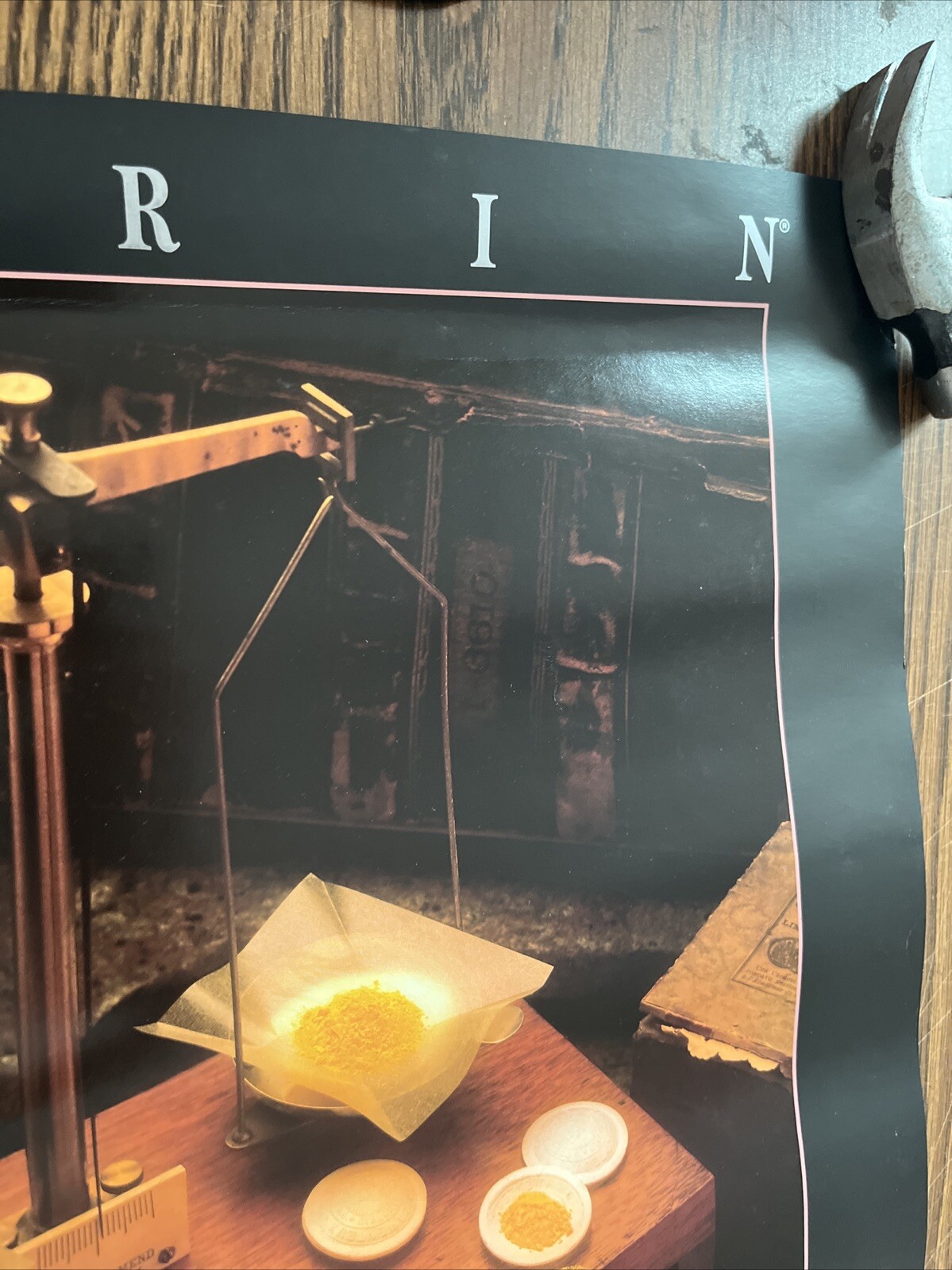 Vintage 1988 Historical Rice Paper Cachet Pharmacy Pharmacist Poster Afrin Promo