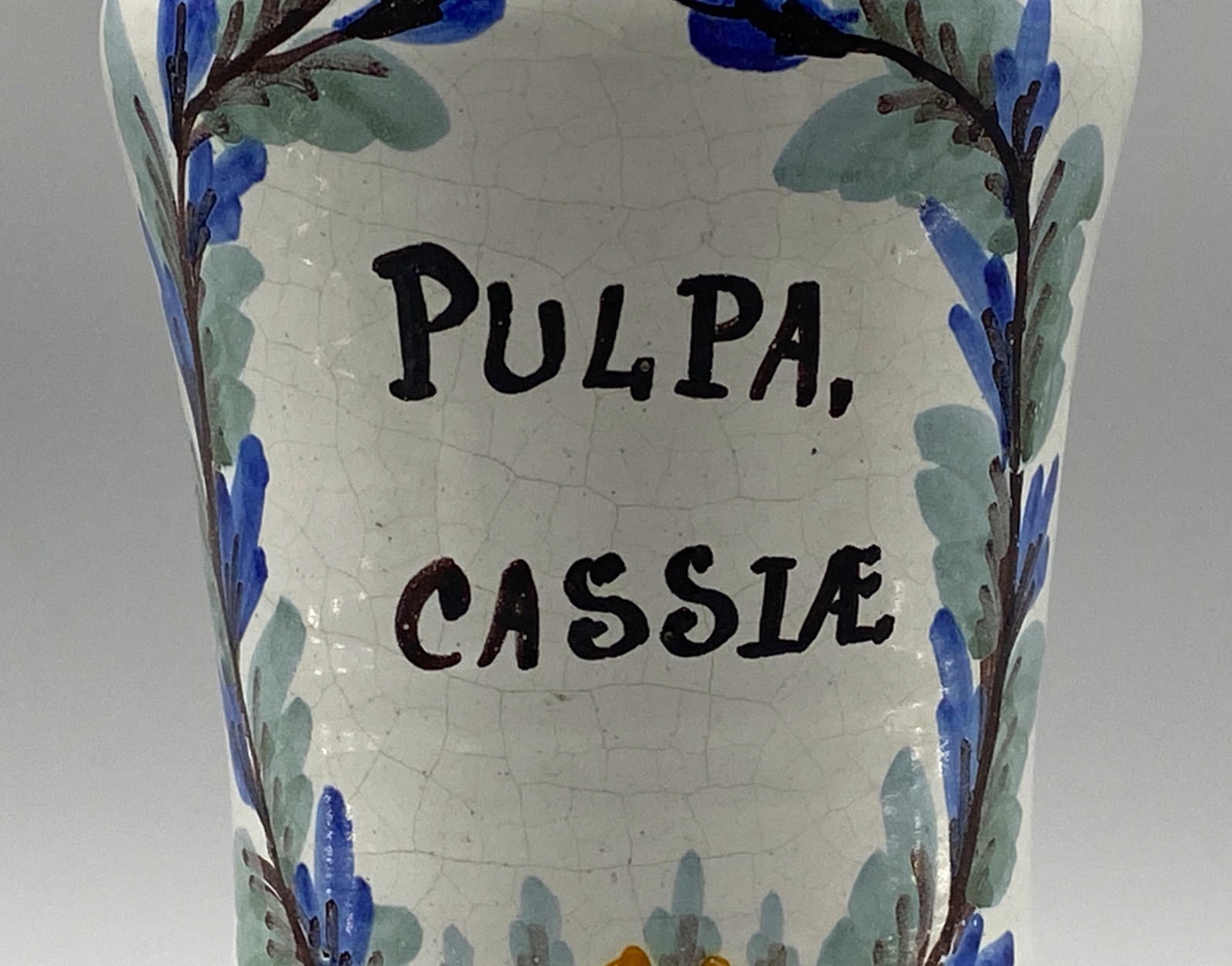 Apothecary Pharmacy Albarello Drug Jar Large Pair Antique Italian Delft Faience