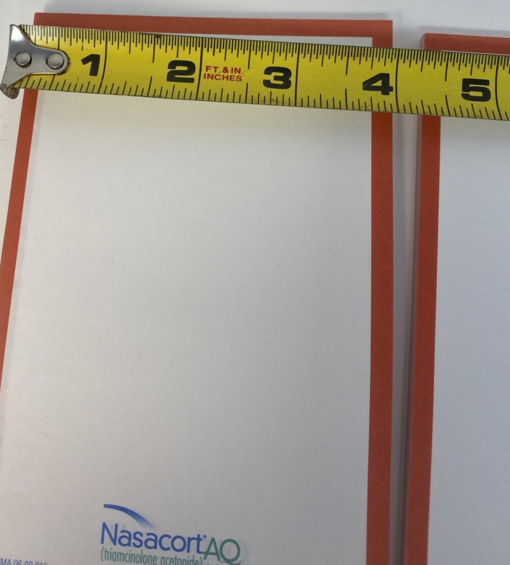 Pharmaceutical Drug Rep Collectible Notepads NasacortAQ Post-It Pads (2 Pack)