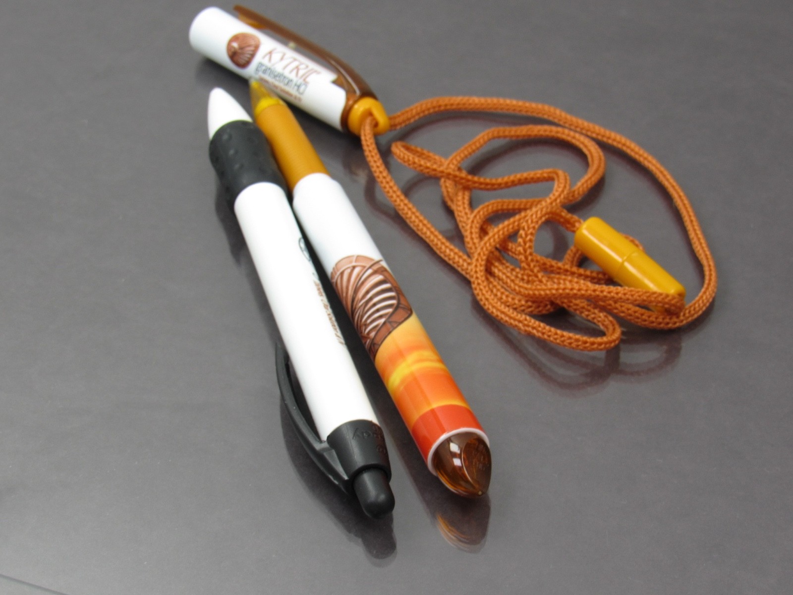 Rare Kytril PENS Sundial Lanyard & BIC Drug Rep Pharmaceutical Promo Lot of 2