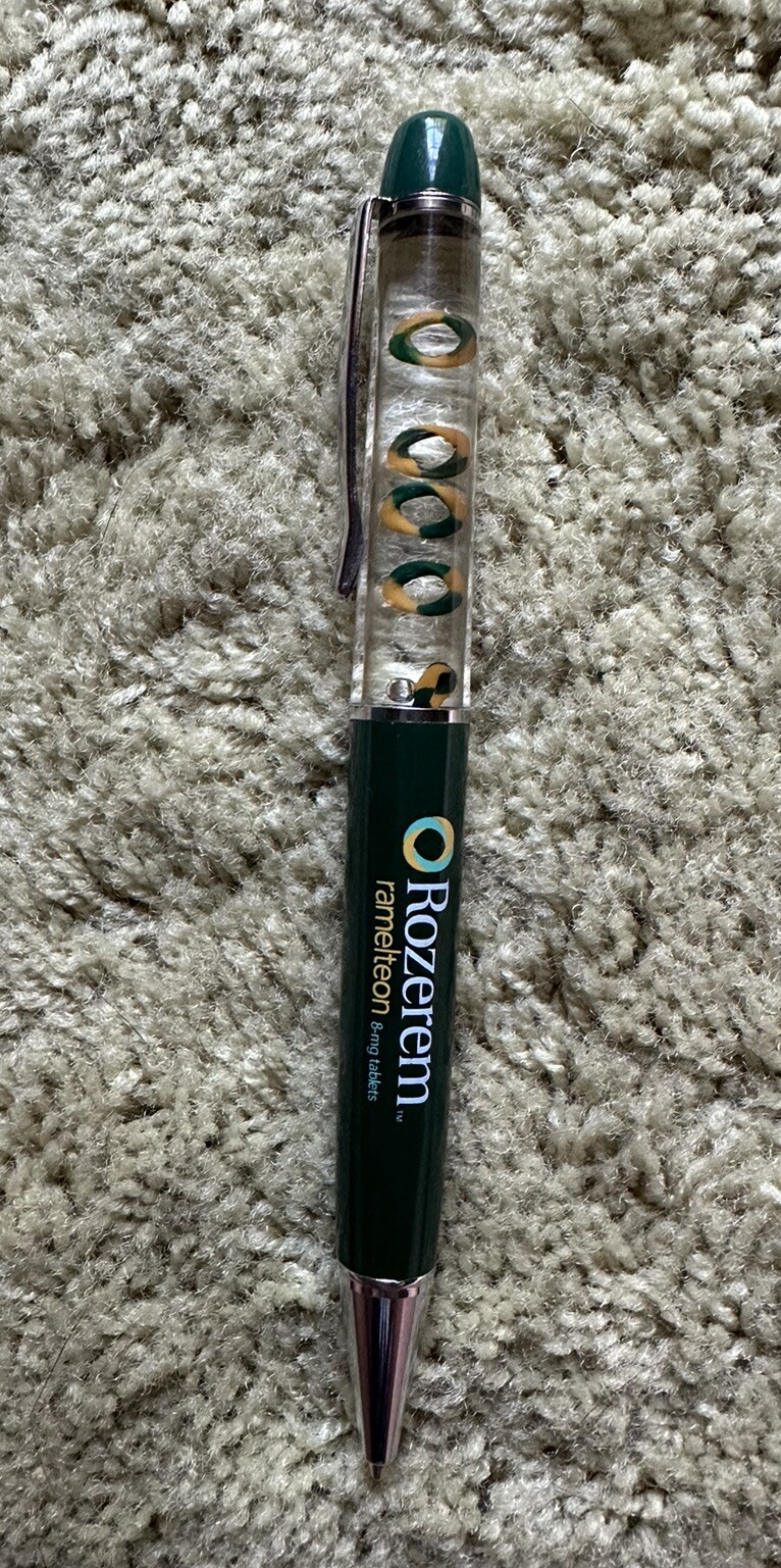 Rare Rozerem Drug Rep Pharmaceutical Promo Advertising Floating Pen Metal