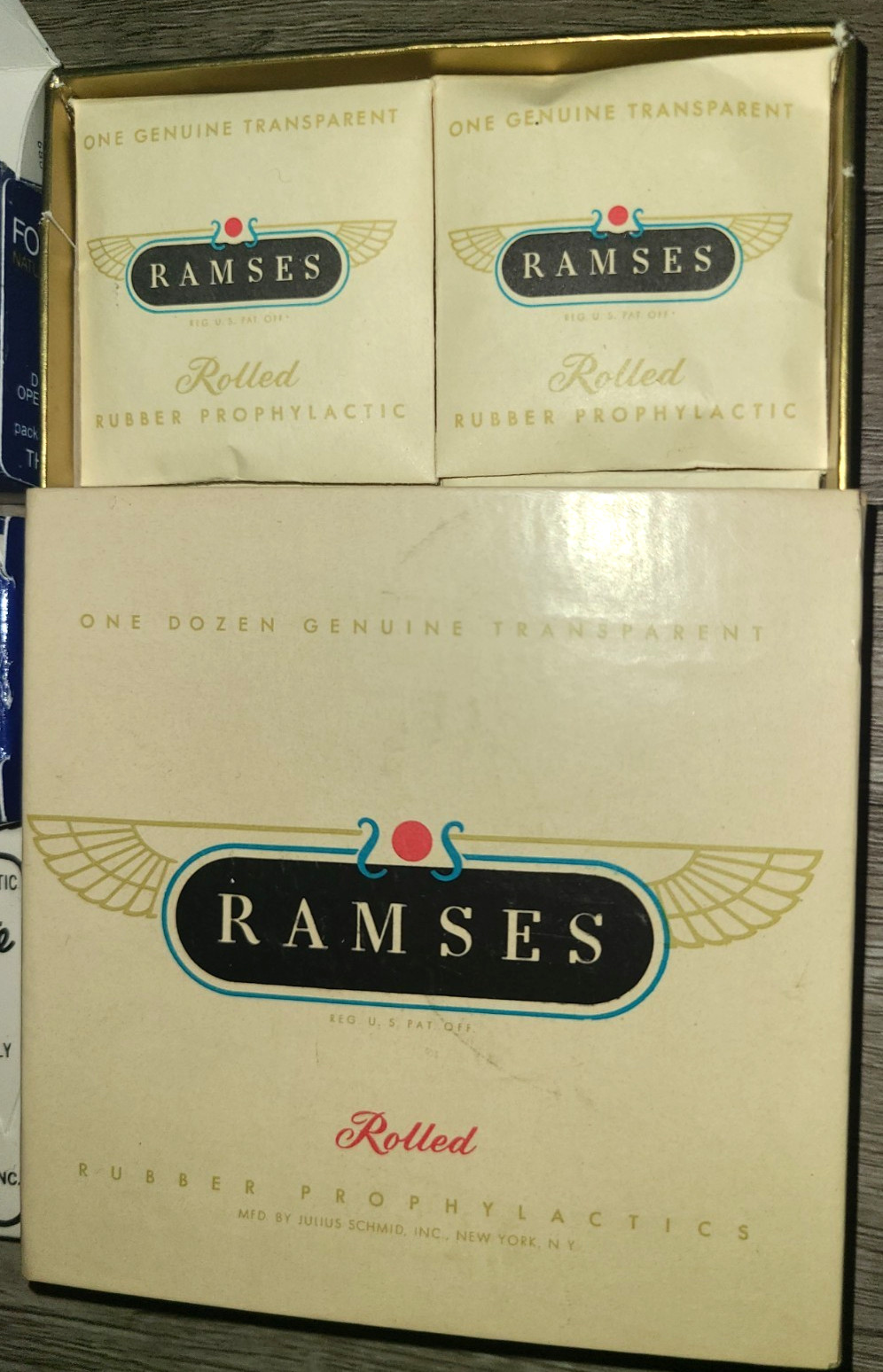 Vtg condoms, mixed lot – Ramses, Fourex Natural Skins, Seal tite prophylactic