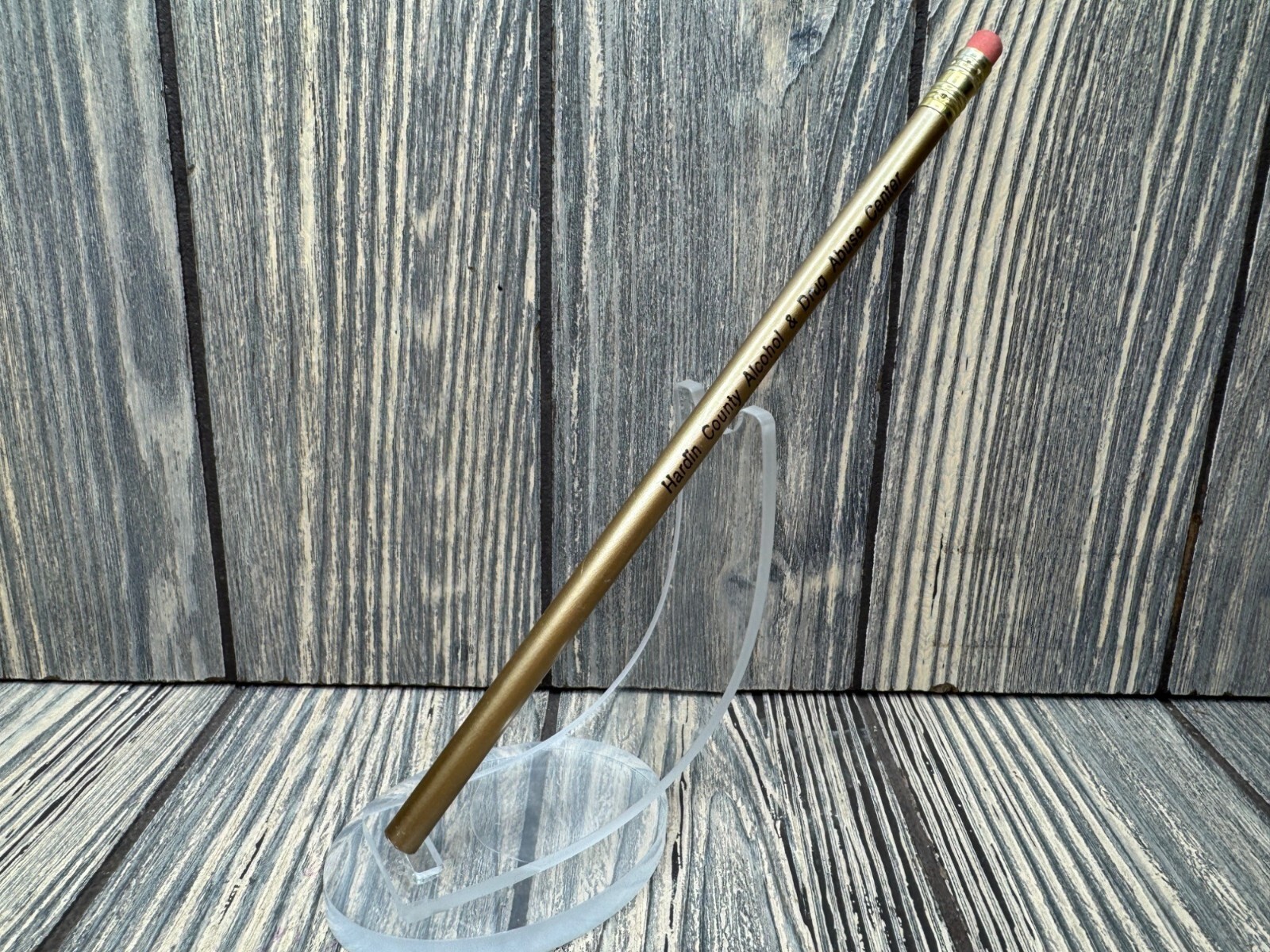 Hardin County Alcohol & Drug Abuse Center Gold Pencil With Eraser