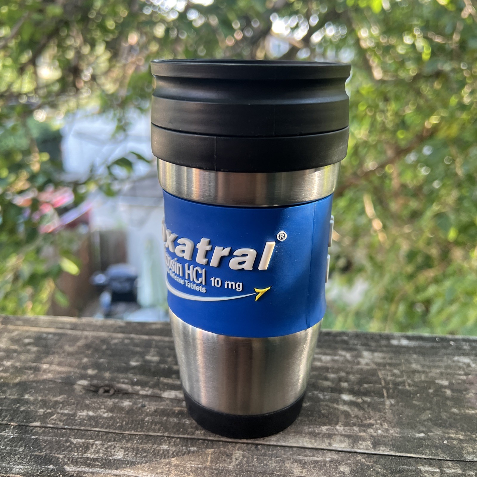 UROXATRAL Pharma Drug Rep Coffee Mug Thermos RARE Advertising Collectible
