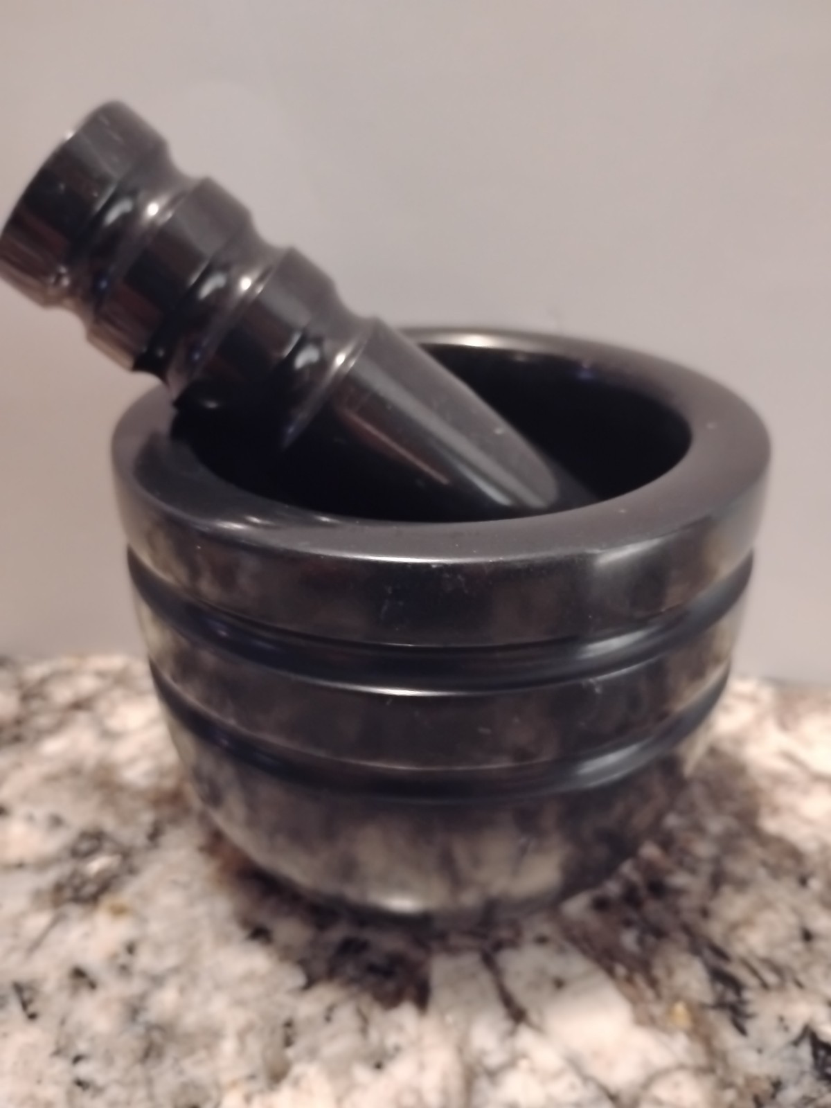 Health Care Logistics Grooved Mortar And Pestle – Pharmacy Grade MARBLE/ONYX