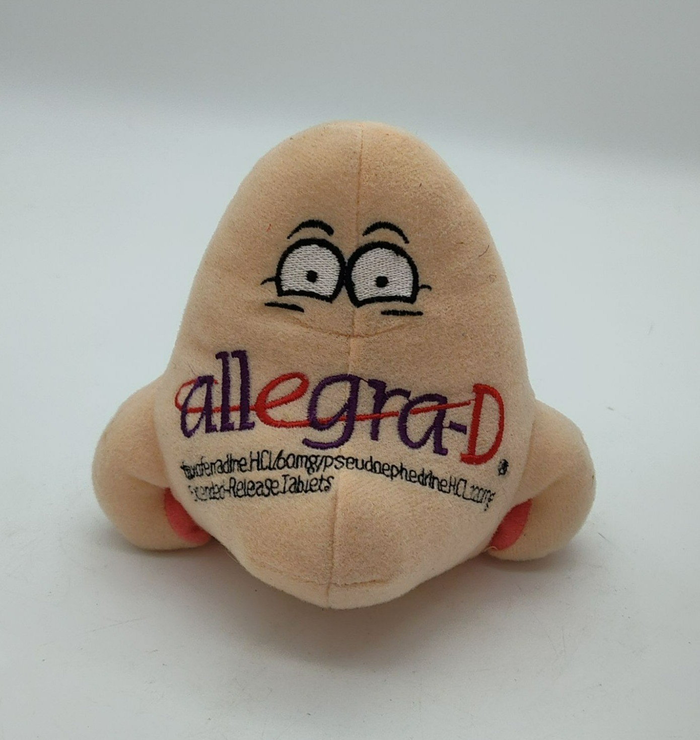 Vtg Allegra-D Plush nose Pharmaceutical Pharm Rep Promotional NO SOUND or TAG