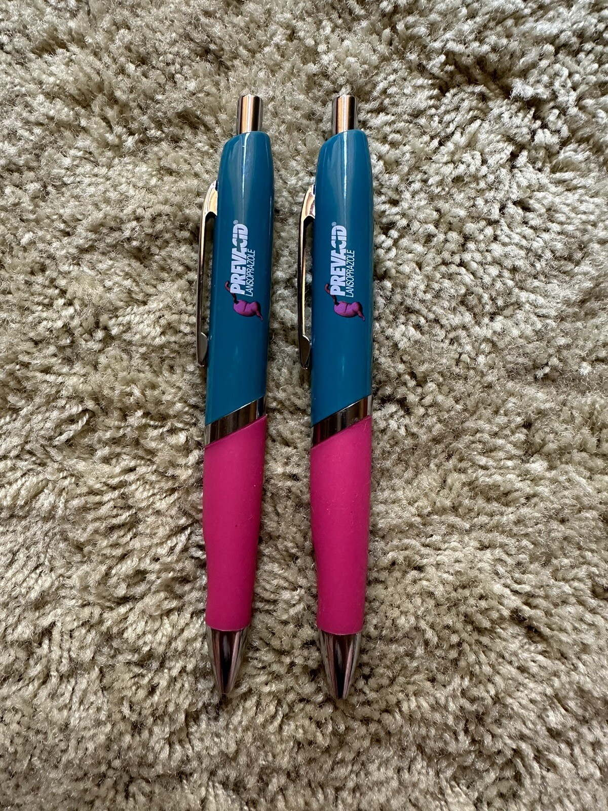 Prevacid Drug Rep Pharmaceutical Advertising Pen Metal Wide Pink Grip