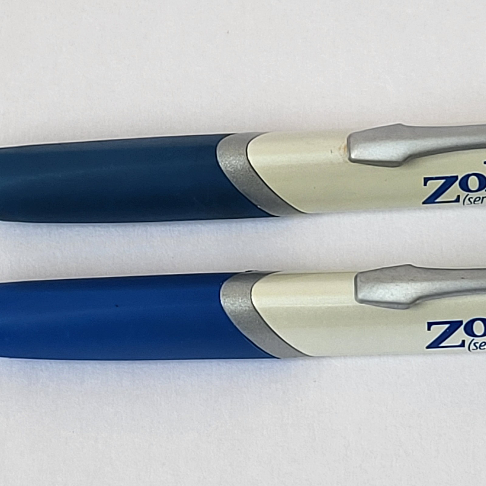 Zoloft Triangular Metal Pens (2) Drug Rep Pharma RX Promo Advertise Collectibles