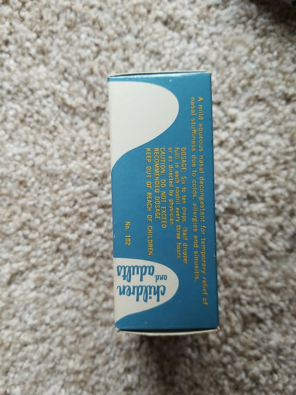 Alcon-Efrin Nasal Drops Vintage Medicine Packaging Laboratories Baby Fort Worth