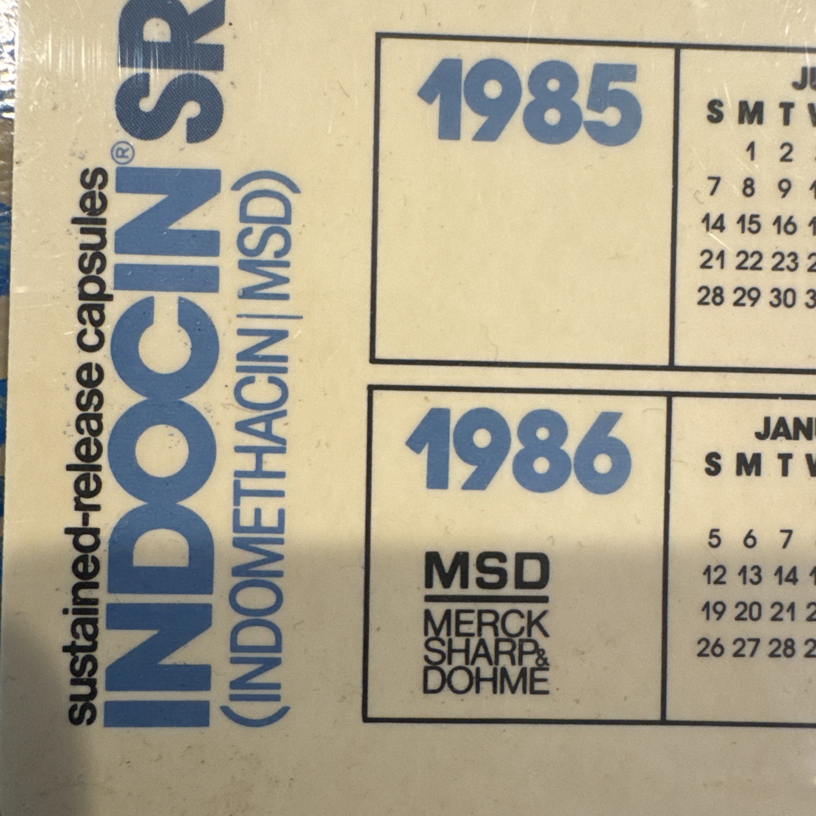 Indocin SR Ruler Drug Rep Swag Merck Pharmaceuticals Vtg 1985 Pharma Ad