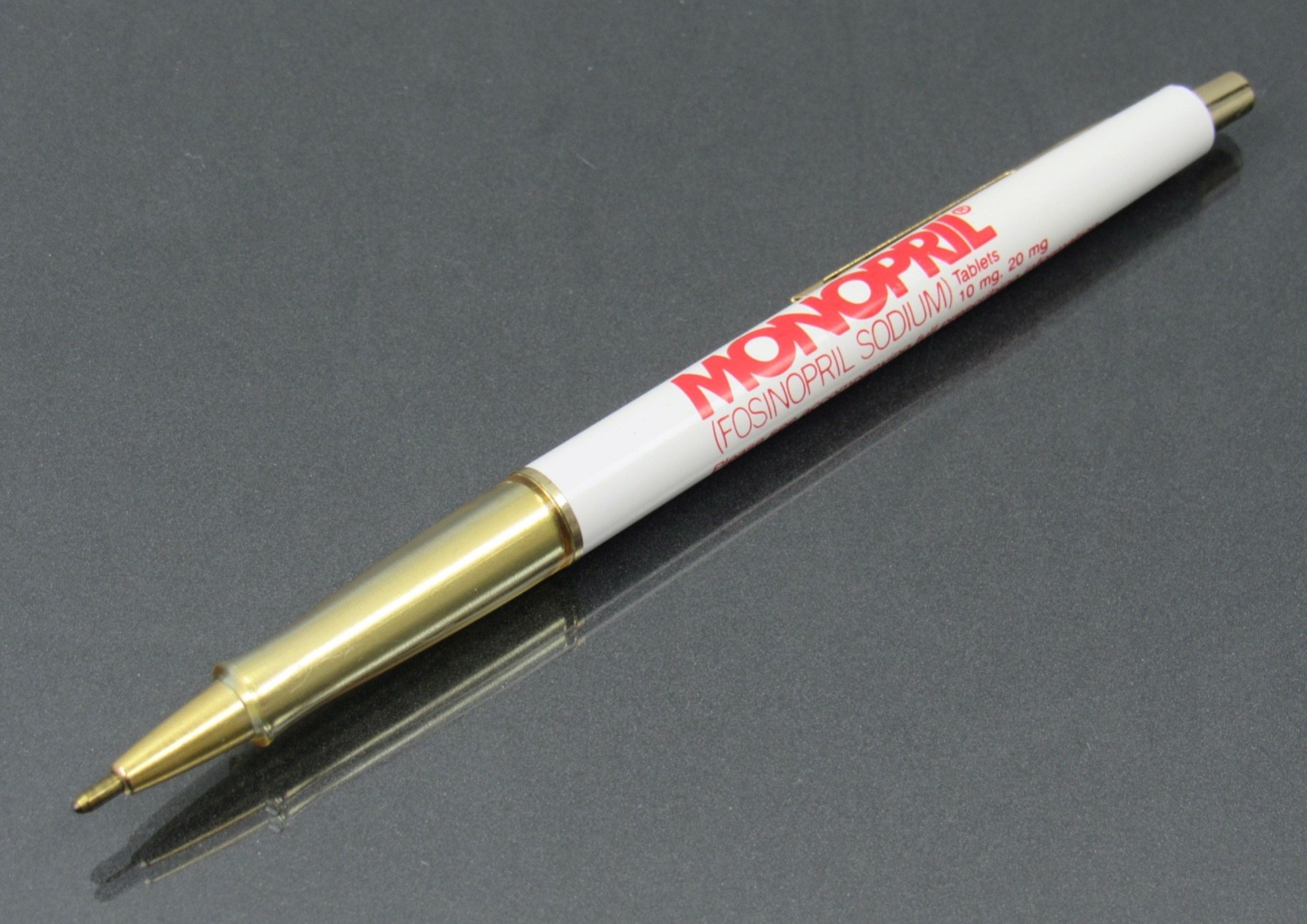 Monopril PaperMate PEN Drug Rep Pharmaceutical Promo Medical Advertising Dry Ink