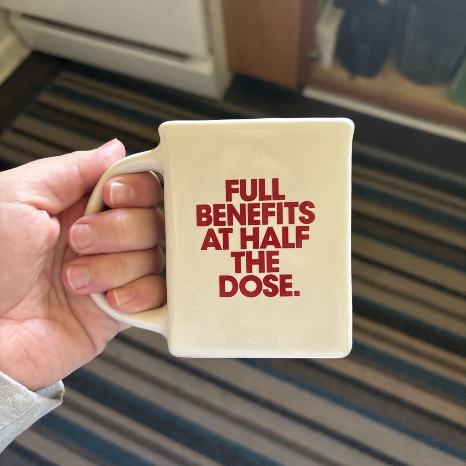 Lozol Pharmaceutical Half Coffee Mug “Full Benefits At Half The Dose”