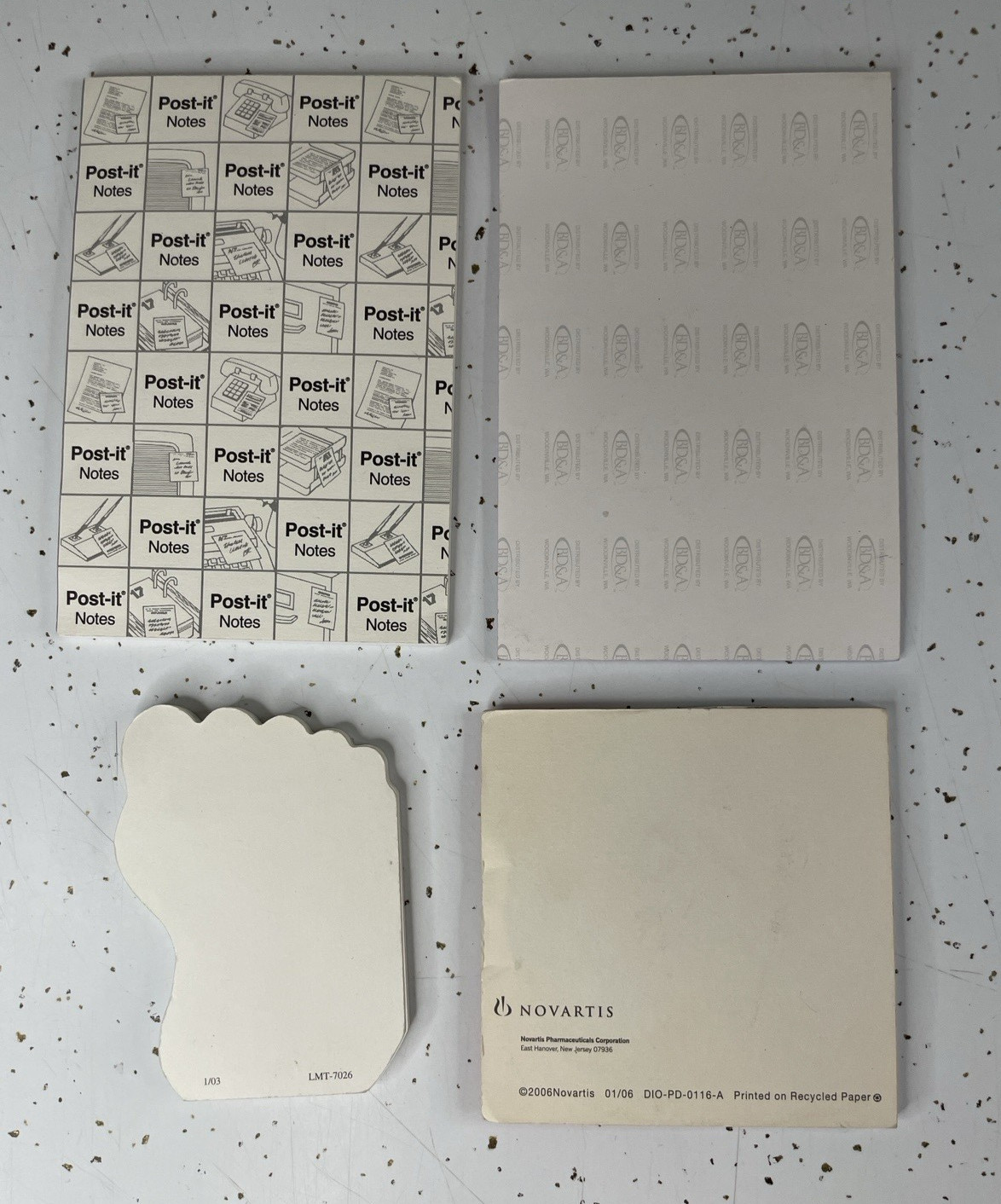 Drug Rep Notepads Pharmaceutical Collectible Post It Note Pads AcipHex Ditropan