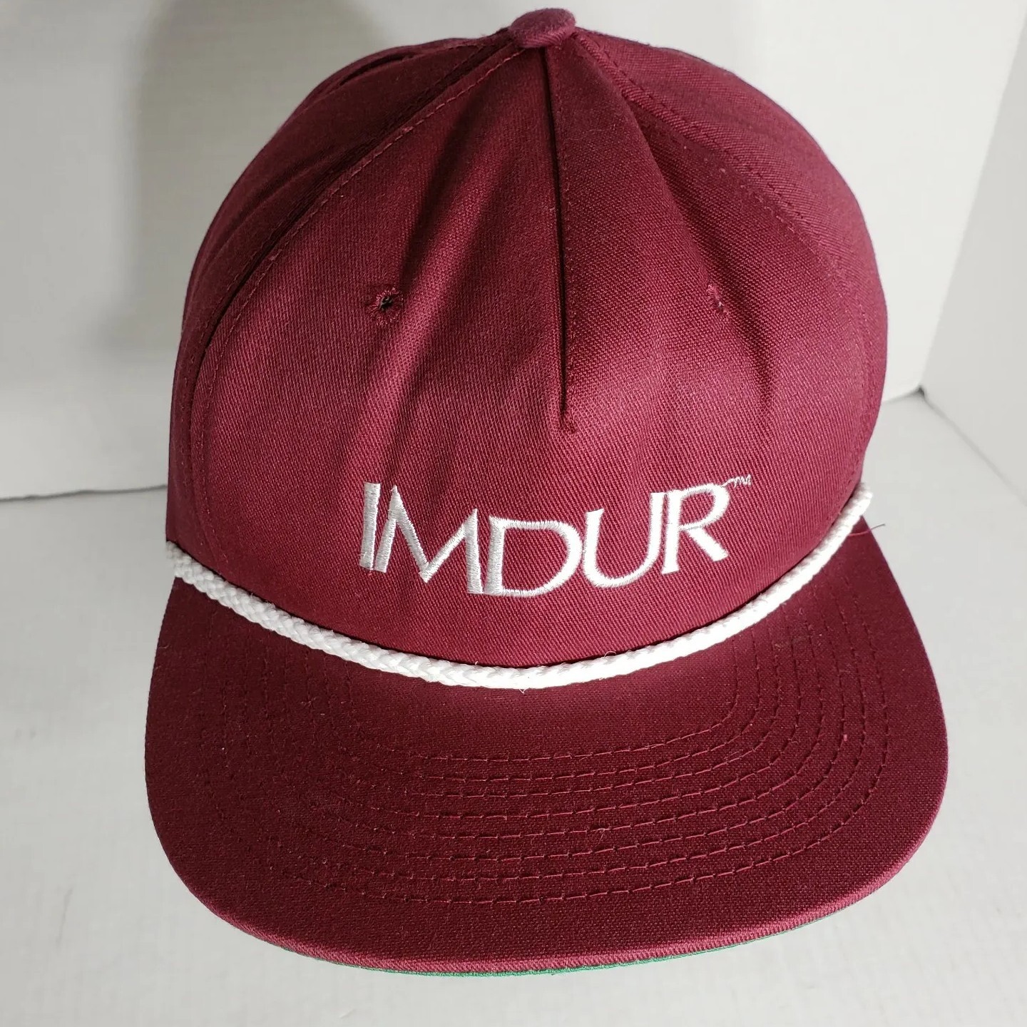 90s VTG IMDUR Pharmaceuticals Hat Promo Ball Cap Company Swag Made in USA