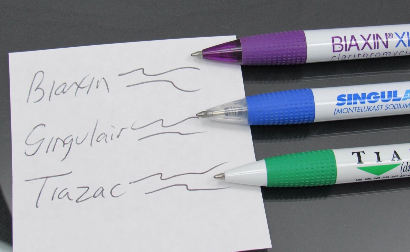 Biaxin Singulair Tiazac PENS Drug Rep Pharmaceutical Promo Advertising Lot of 3