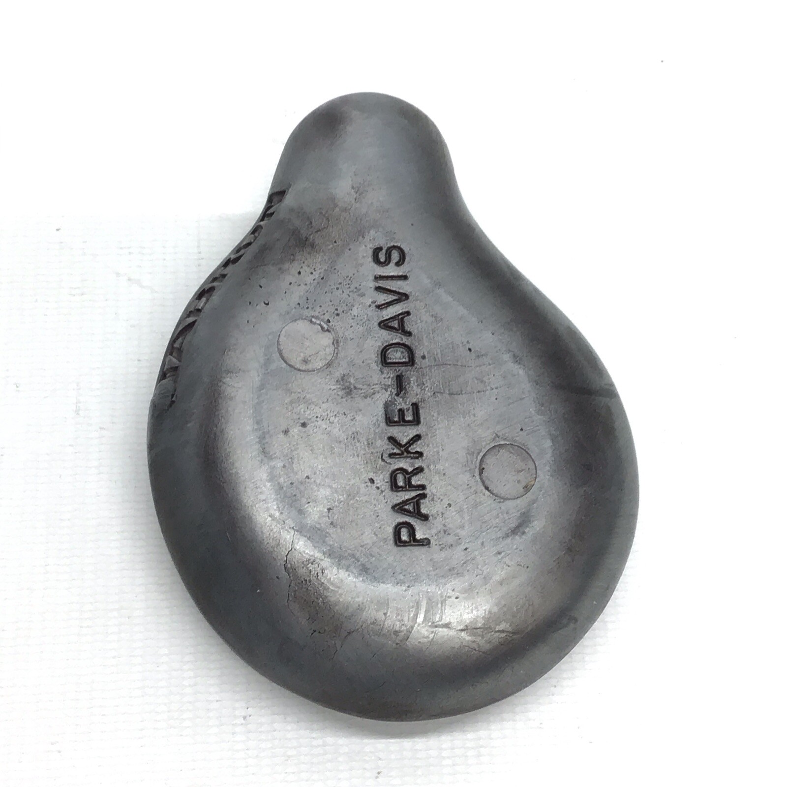 Vtg 1950-60s Parke-Davis Tabron Pharmaceutical Fetus Baby Pewter Paperweight