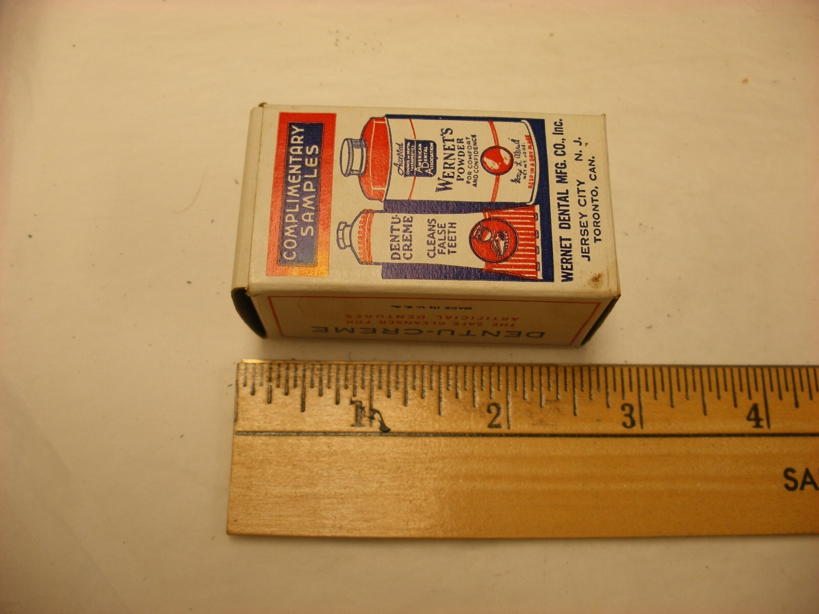 Vtg Medical Dental Pharmacy – Wernet’s Dental Powder & Denture Cream Sample Box
