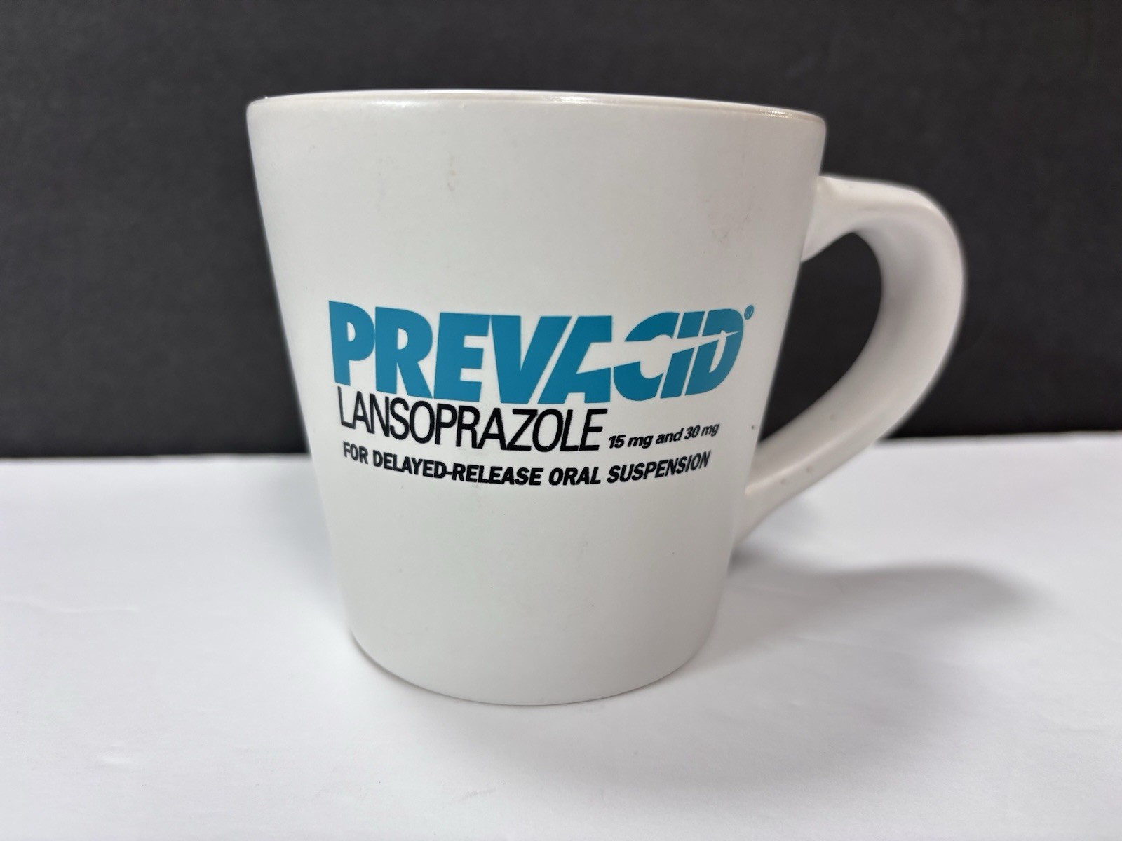 Vintage Prevacid Lansoprazole Coffee Mug Cup Pharmaceutical Advertising Doctor