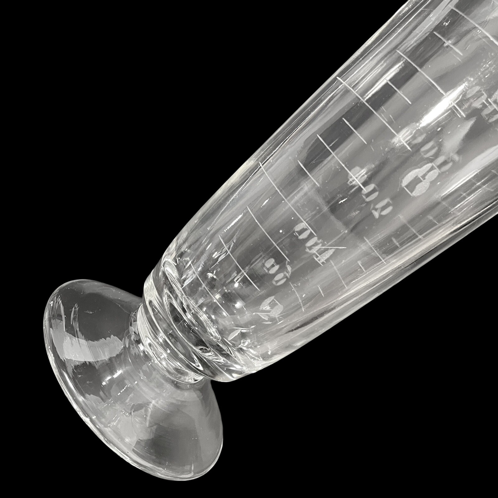 Antique 1900s Whitall Tatum Co Apothecary Glass Beaker – Etched 600cc / 16oz