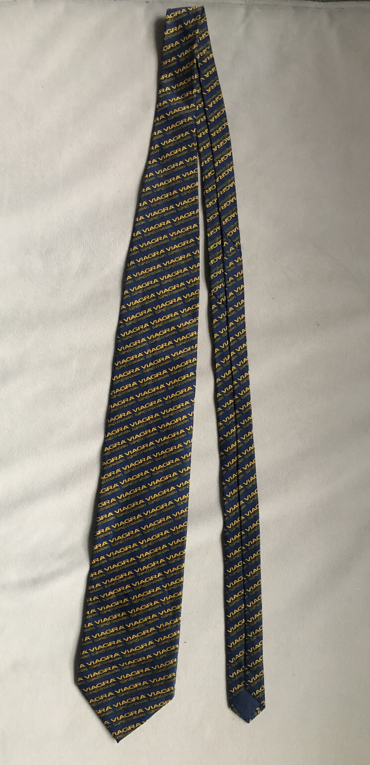 Pharmaceutical Drug Rep Viagra Silk Neck Tie