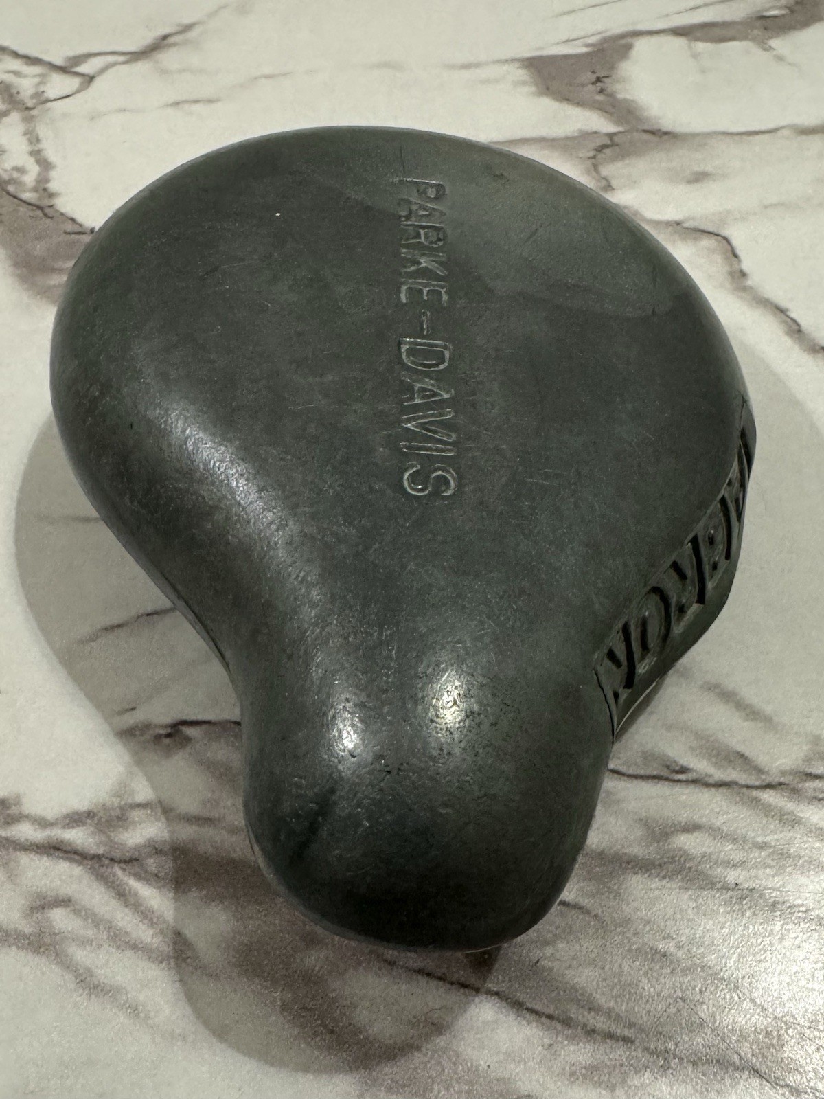 VINTAGE MEDICAL PHARMACEUTICAL PARKE-DAVIS FETAL PEWTER PAPERWEIGHT CA. 1950’s