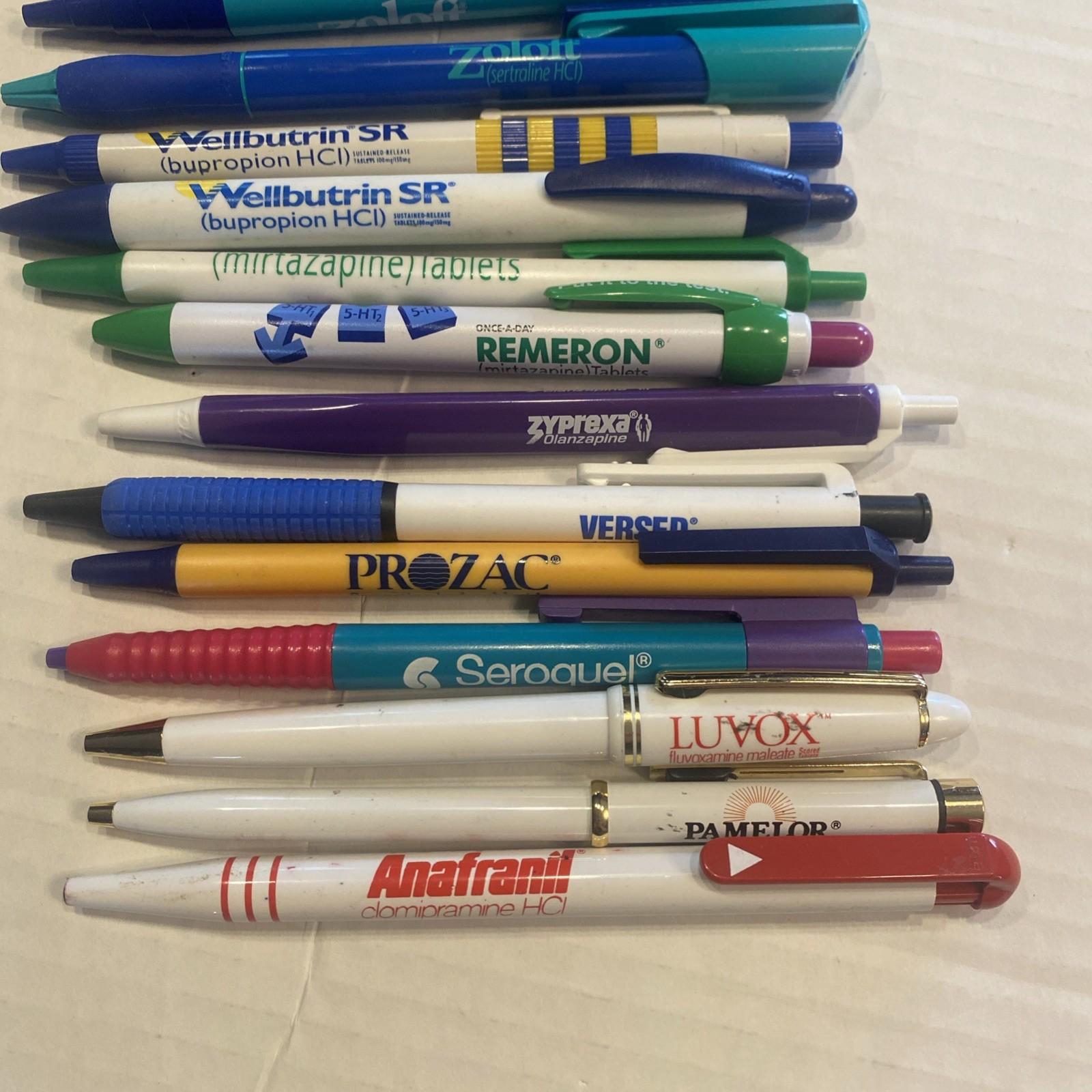 Pharmaceutical Drug Rep Advertising Pens Promo Pens Lot Of 23 Mental Health READ