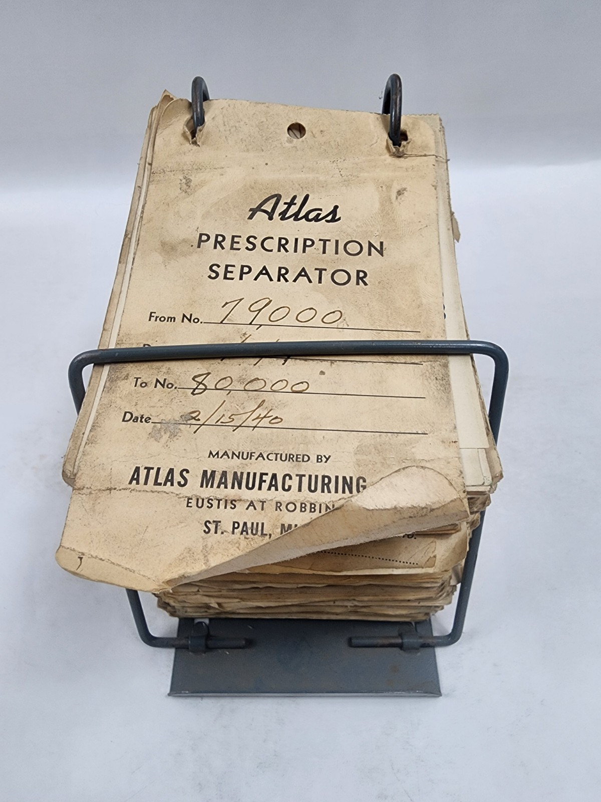 Prescription Atlas Rx Pad Paper Apothecary Druggist Pharmacy Medicine 1939 1940