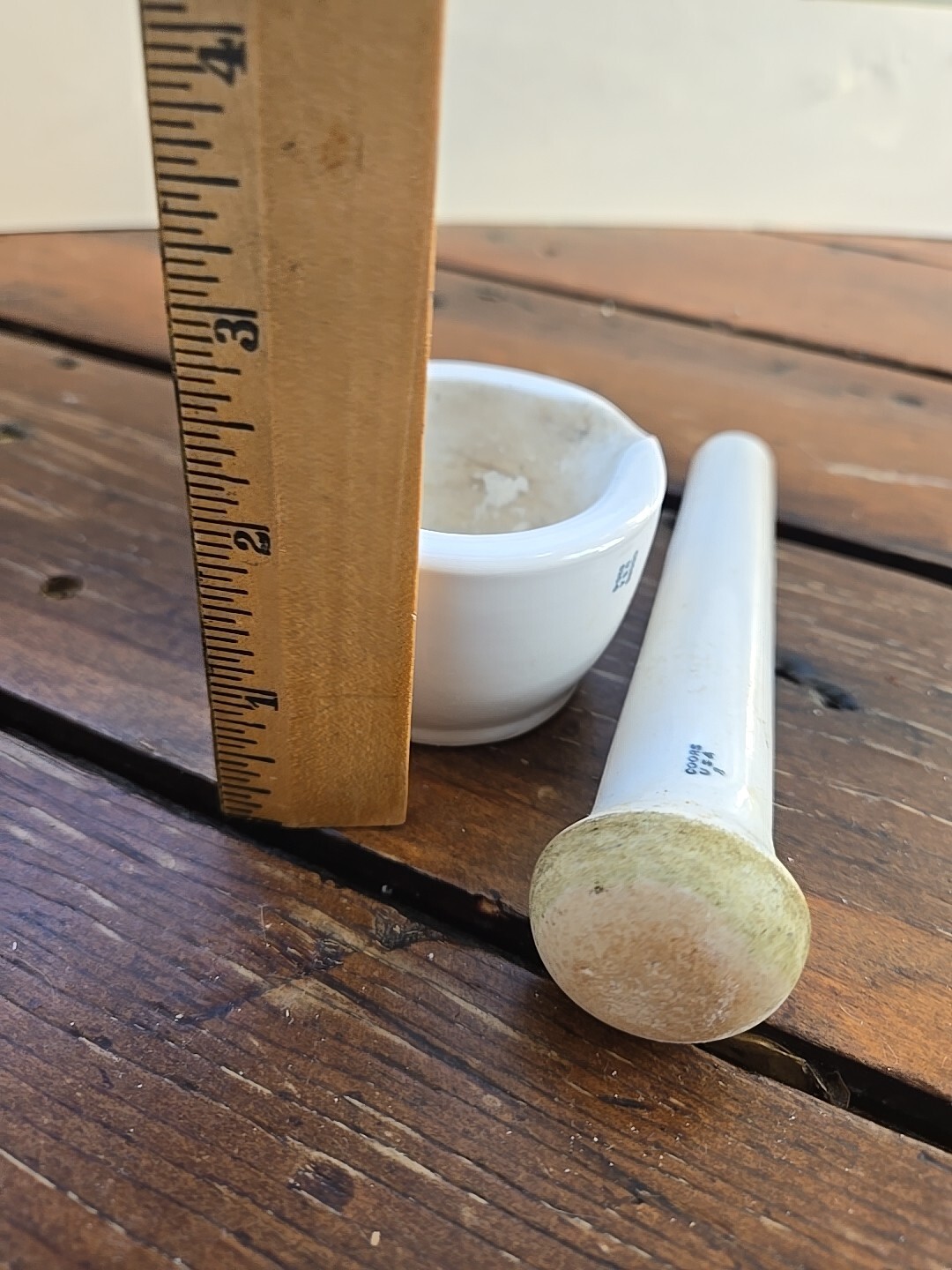 VINTAGE COORS USA POTTERY SMALL MORTAR AND PESTLE SET Chemistry Lab