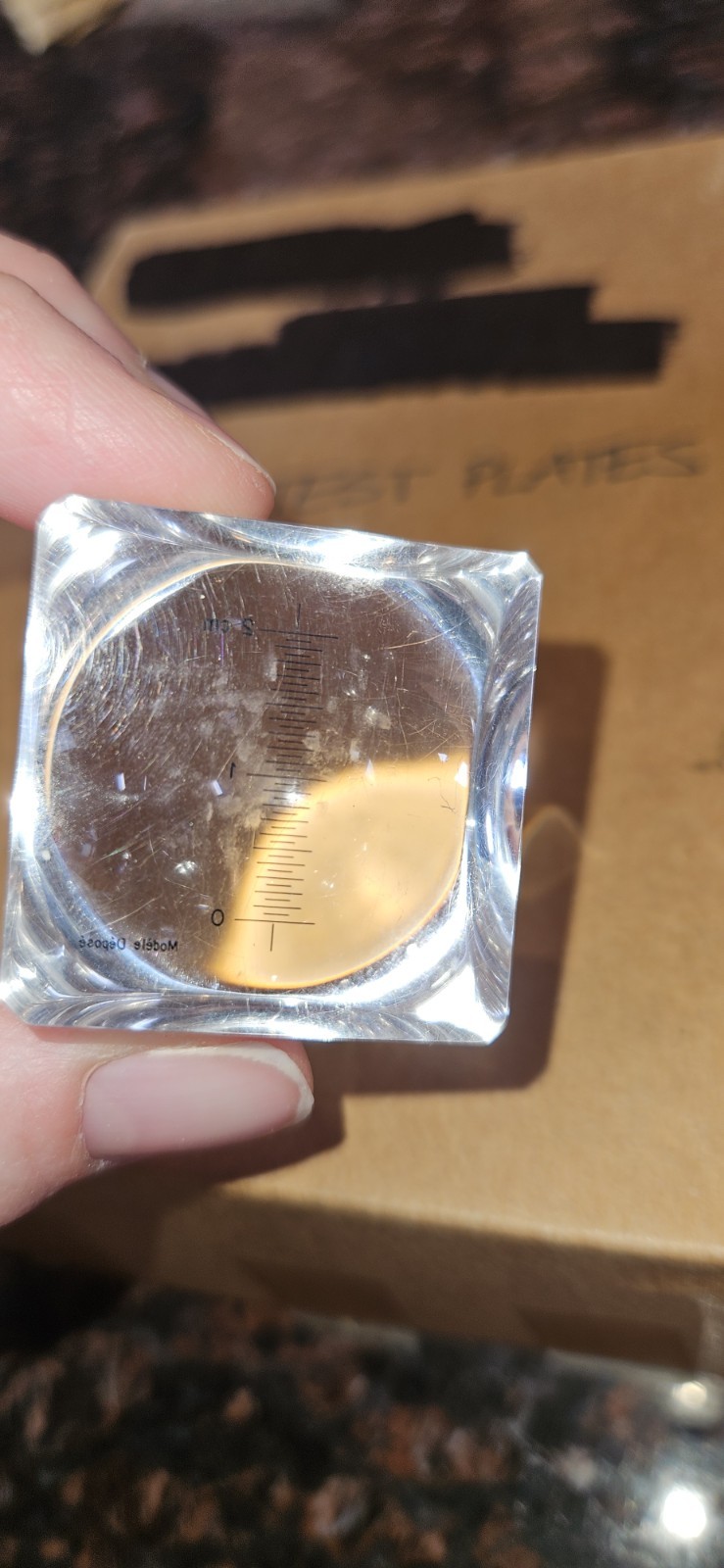 VTG Laboratory Acrylic Dome Measuring Magnifier, “Modele Depose”
