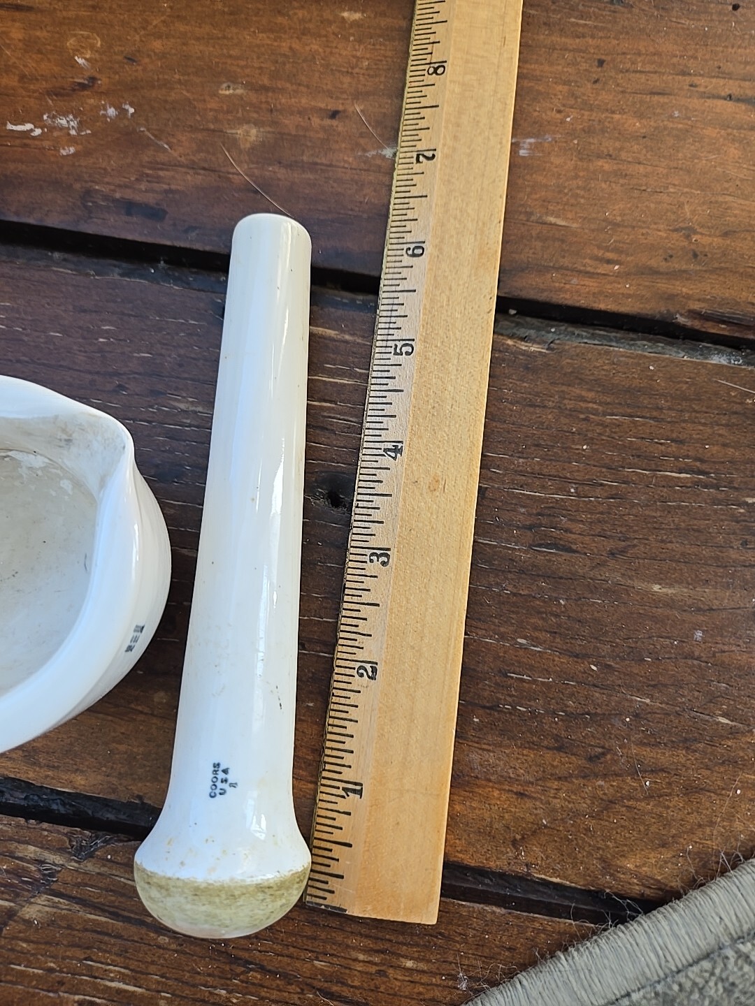 VINTAGE COORS USA POTTERY SMALL MORTAR AND PESTLE SET Chemistry Lab