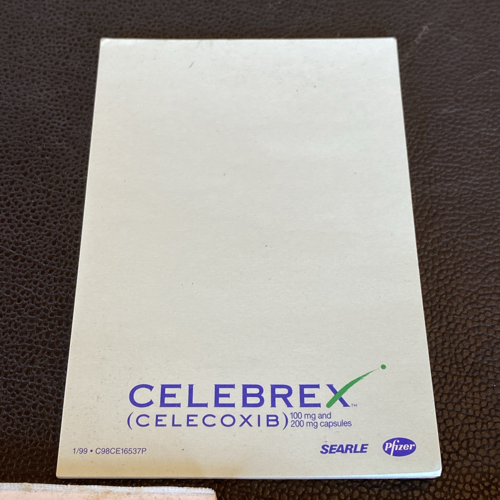 Lot 3 Vtg Pharma Drug Rep NotePad Merck Maxalt MSD Pfizer Celebrex Advertising