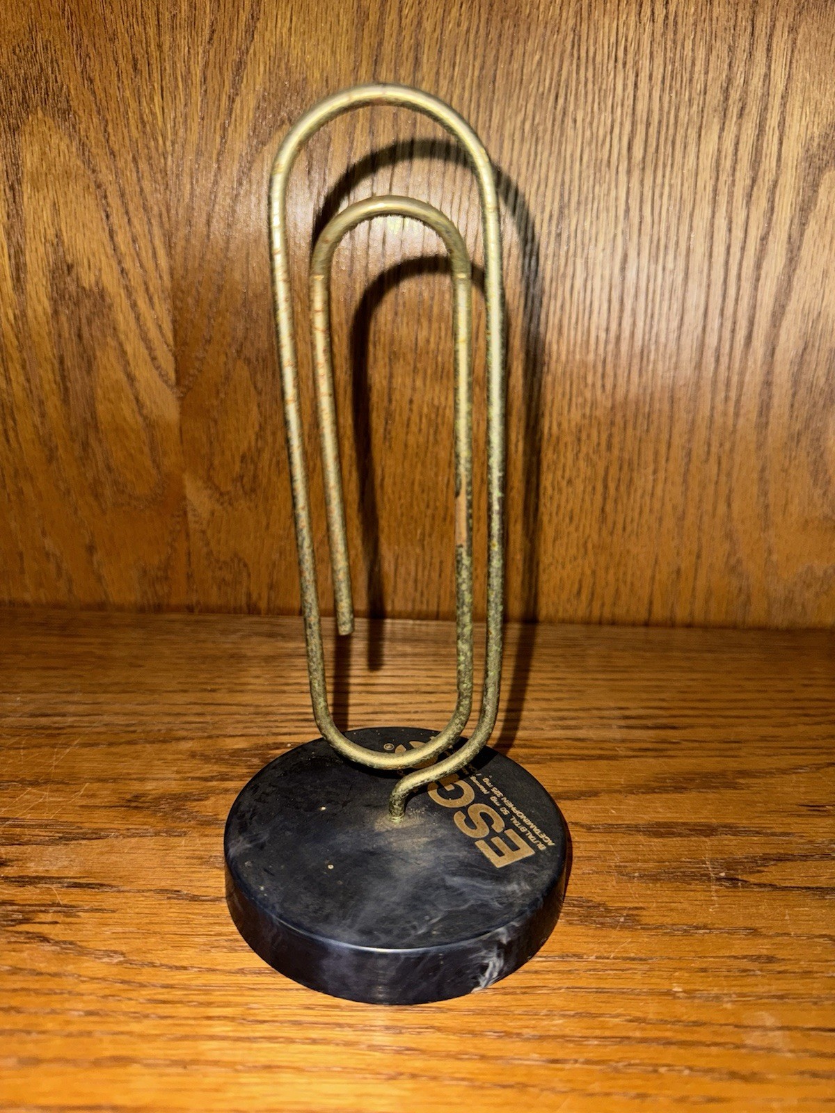 Advertising Medical ESGIC Vtg Promotional Big Paperclip Paperweight Drug Rep