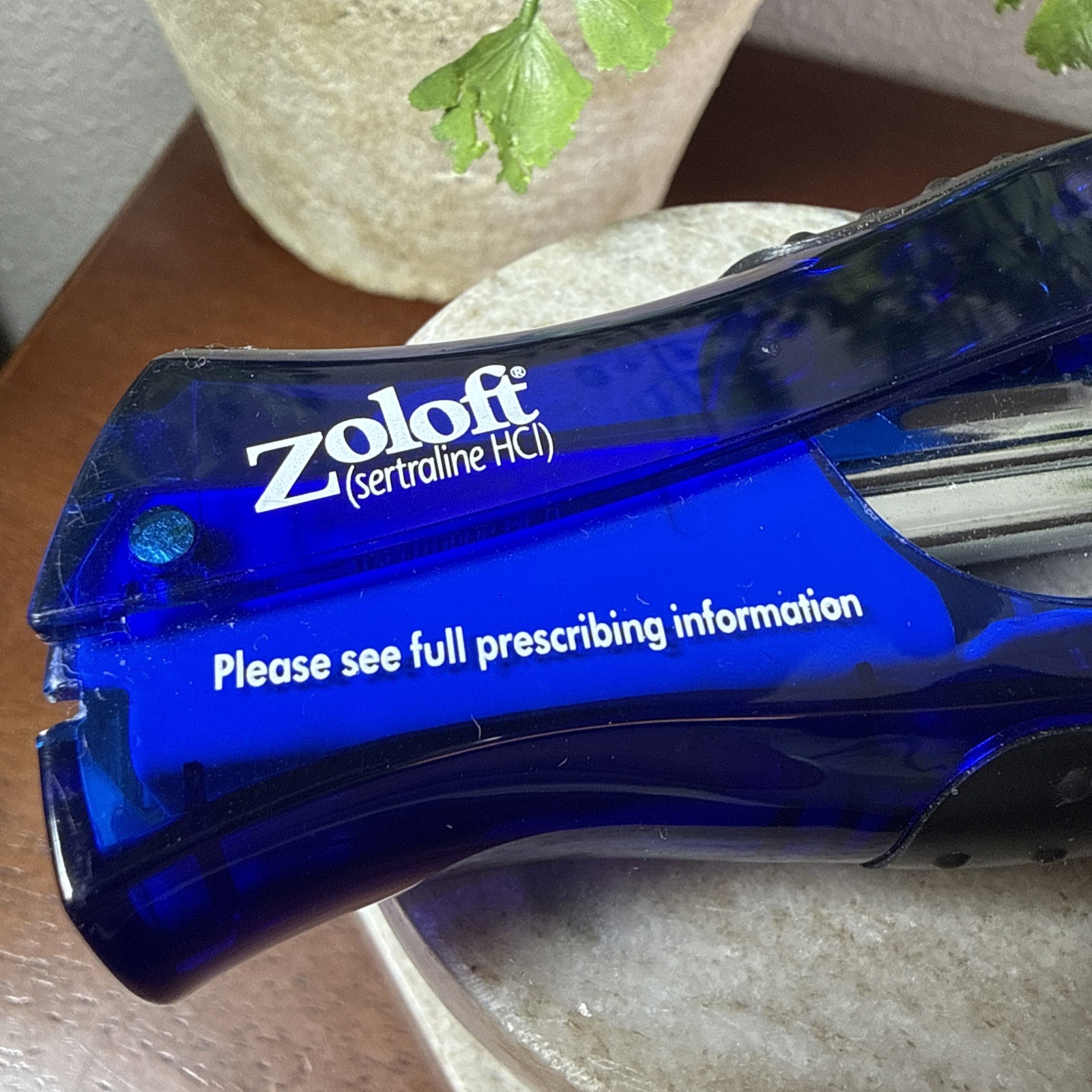Zoloft Pharma Promotional Stapler Works Blue