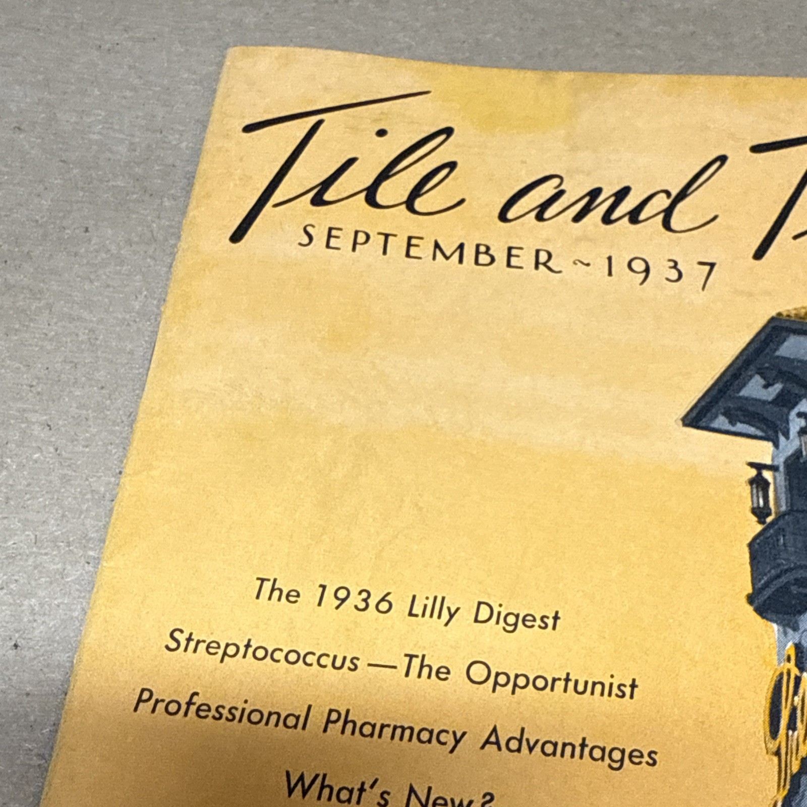 Tile And Till Magazine Eli Lilly And Company September 1937 Indianapolis Indiana