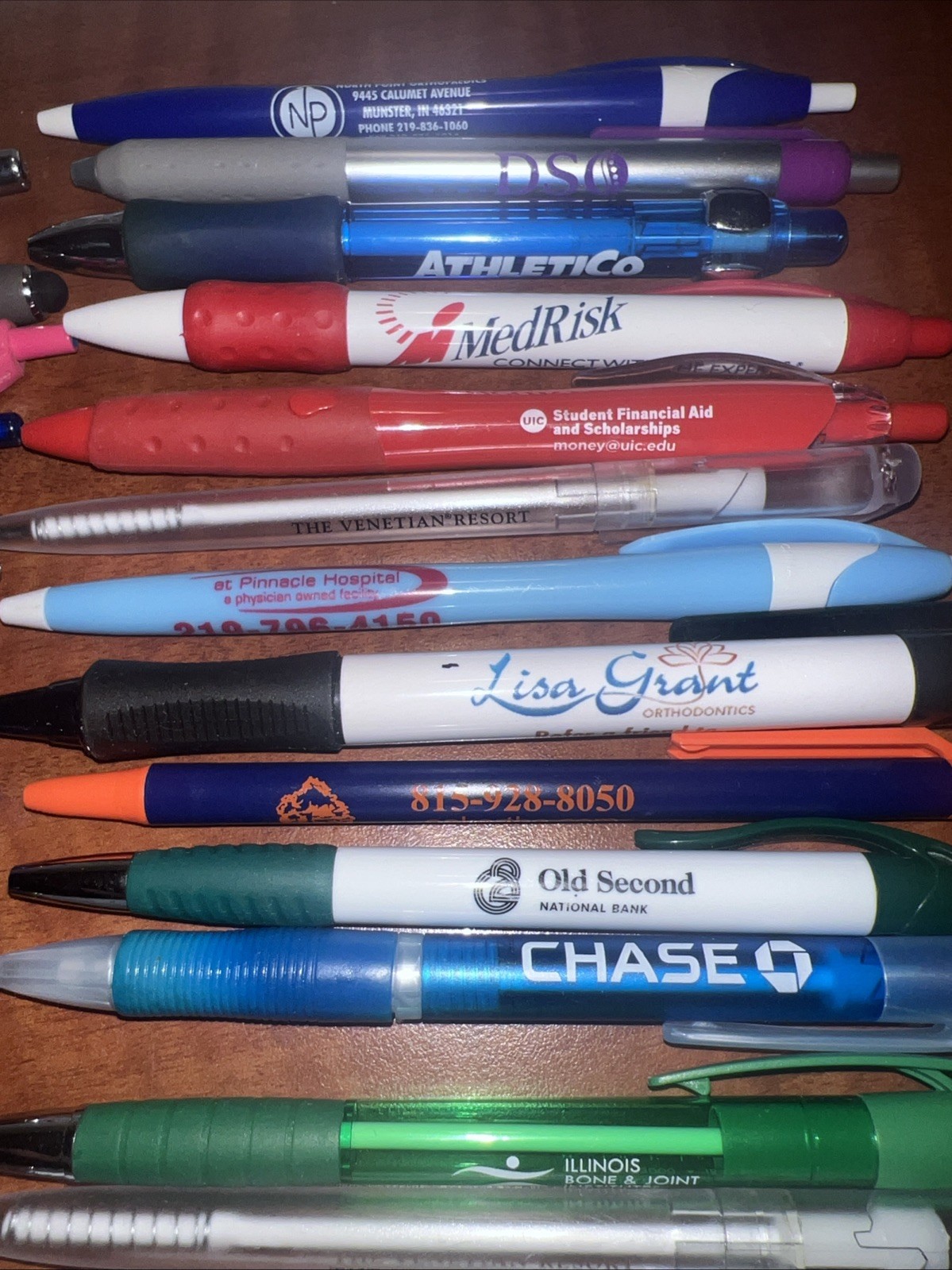 Lot 43 Drug Rep RX Advertising Pens Medical Hotel Casino School Dental Bank