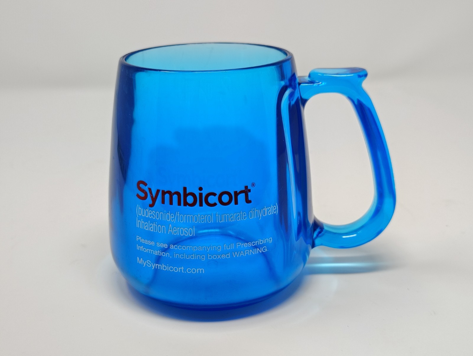 Pharmaceutical Rep Symbicort Blue Hard Plastic Mug Drinking Glass