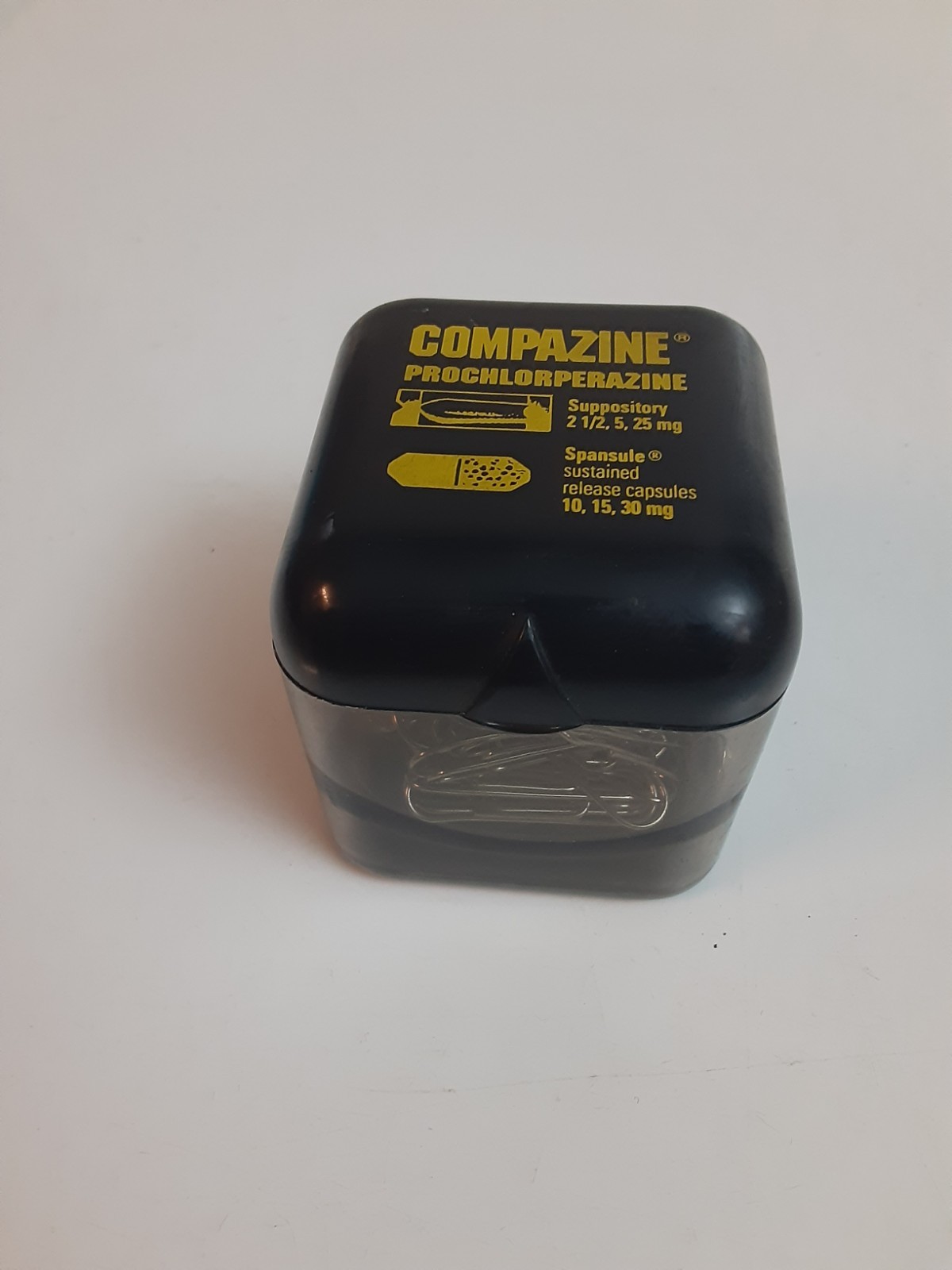Pharmaceutical Advertising Compazine Paperclip Holder Suppository Spansule