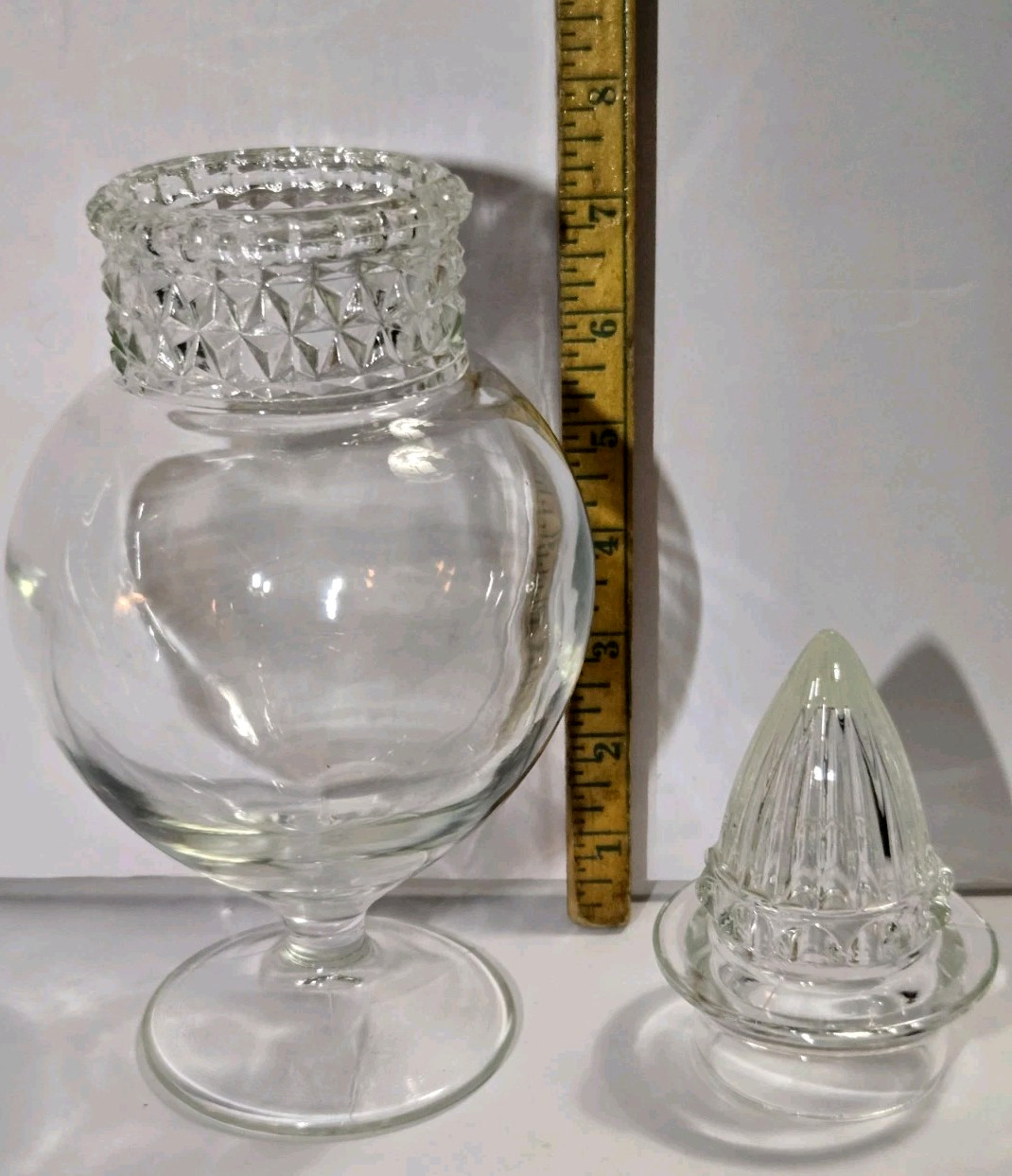 Vintage 1930s Tiffin Dakota Apothecary Drug Store Candy Glass Jar w/ Lid 11″