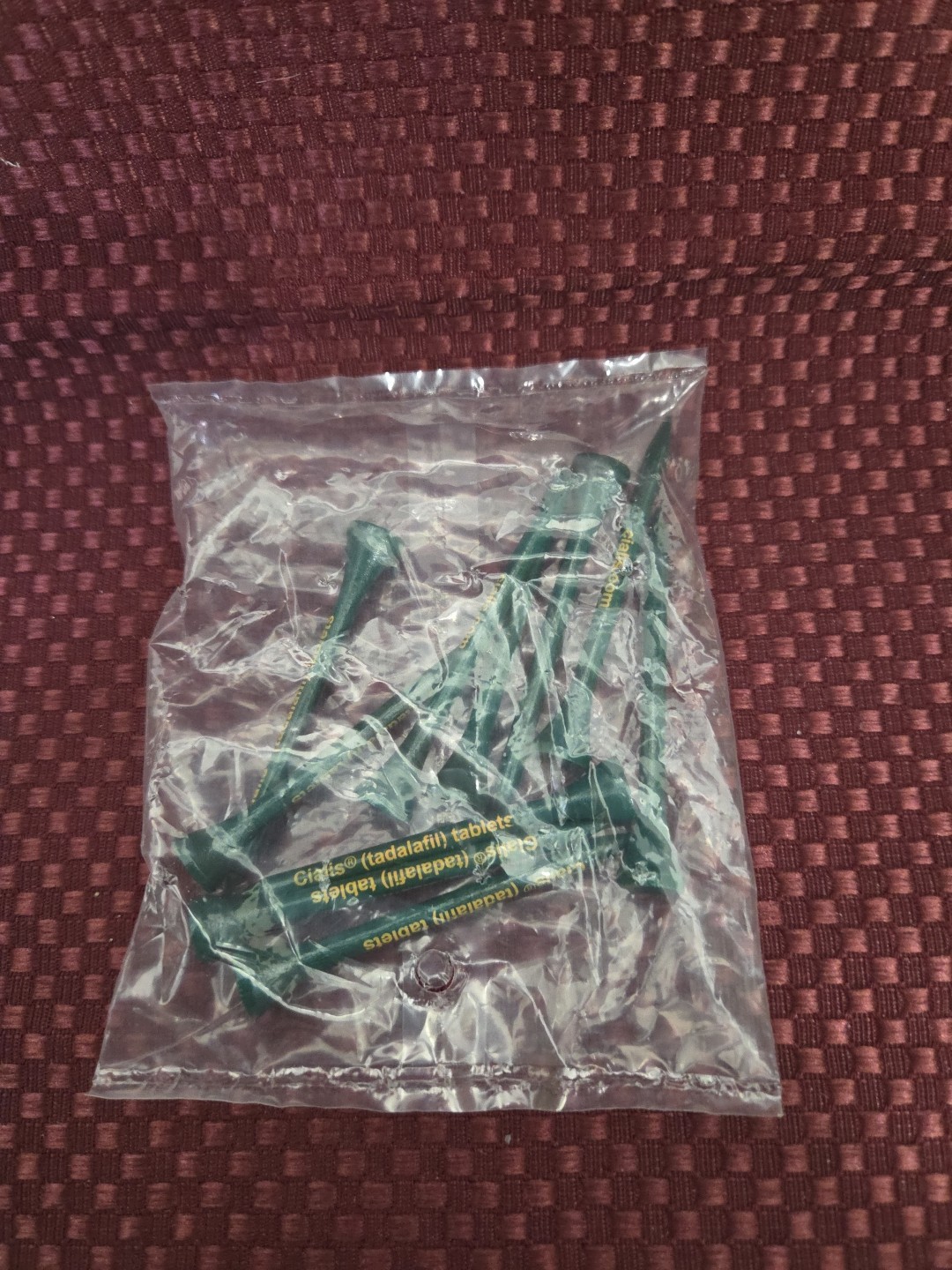 10 Vintage Drug Rep Promotional Golf Tees “Cialis” Wooden New In Package