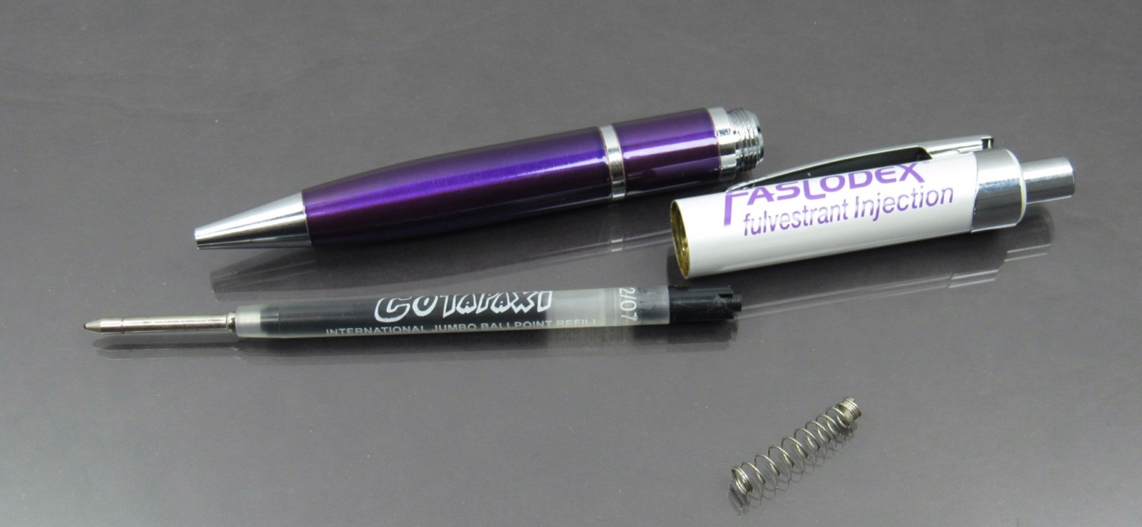 Exceptional Faslodex Metal PEN Drug Rep Pharmaceutical Promo Metallic Purple