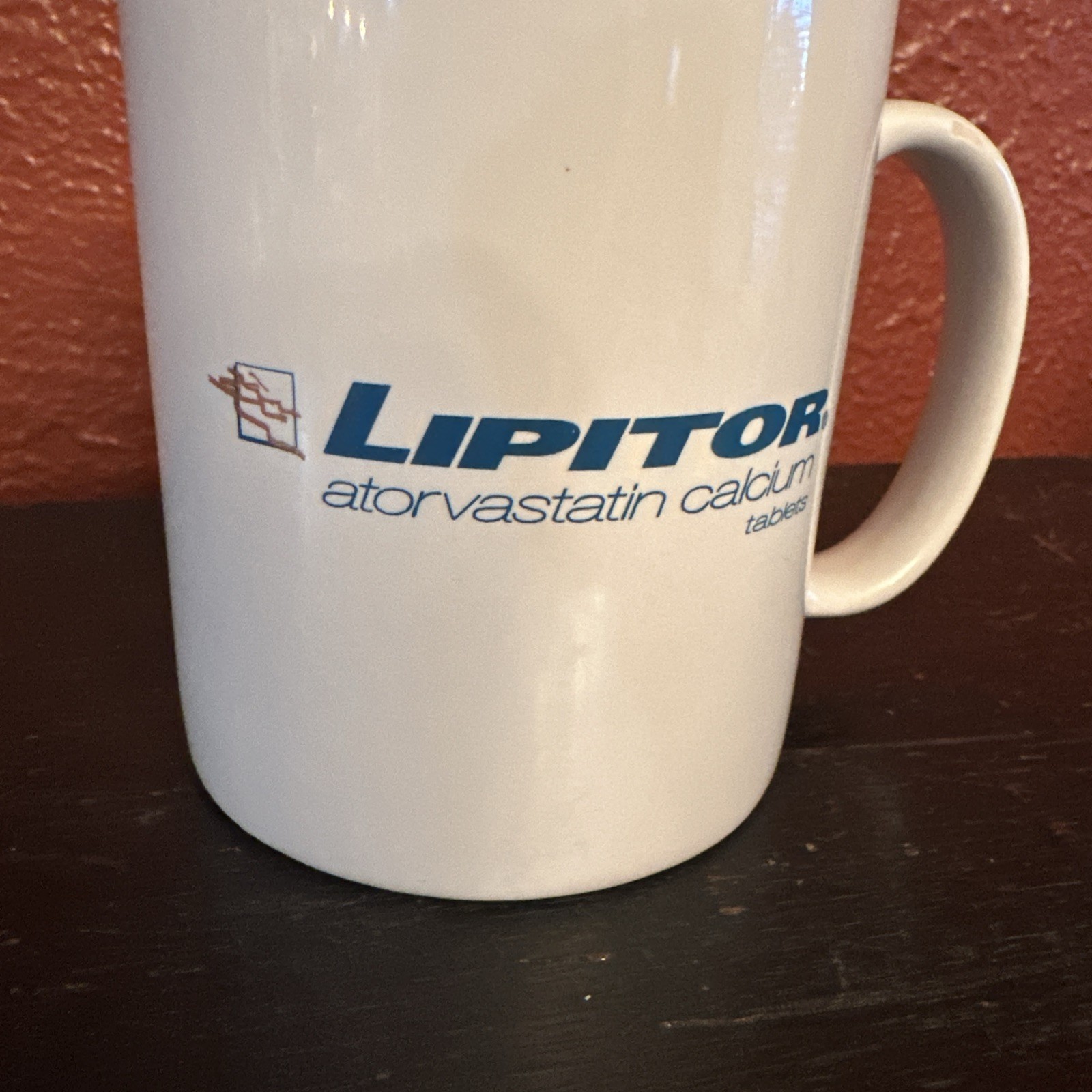 Vintage Lipitor Coffee Mug Cup Pharma Drug Rep Advertising Doctor White 11 oz