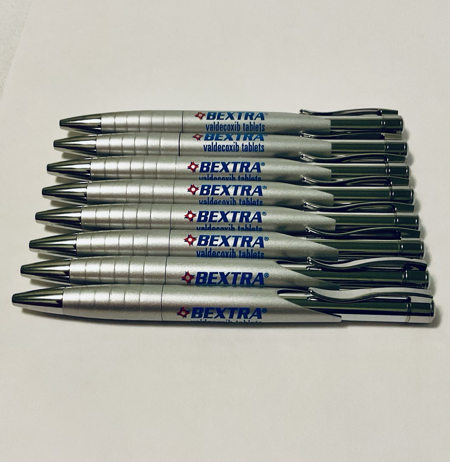 BEXTRA CELEBREX PHARMACEUTICAL REP PEN METAL RETRACTABLE REFILLABLE LOT OF 8