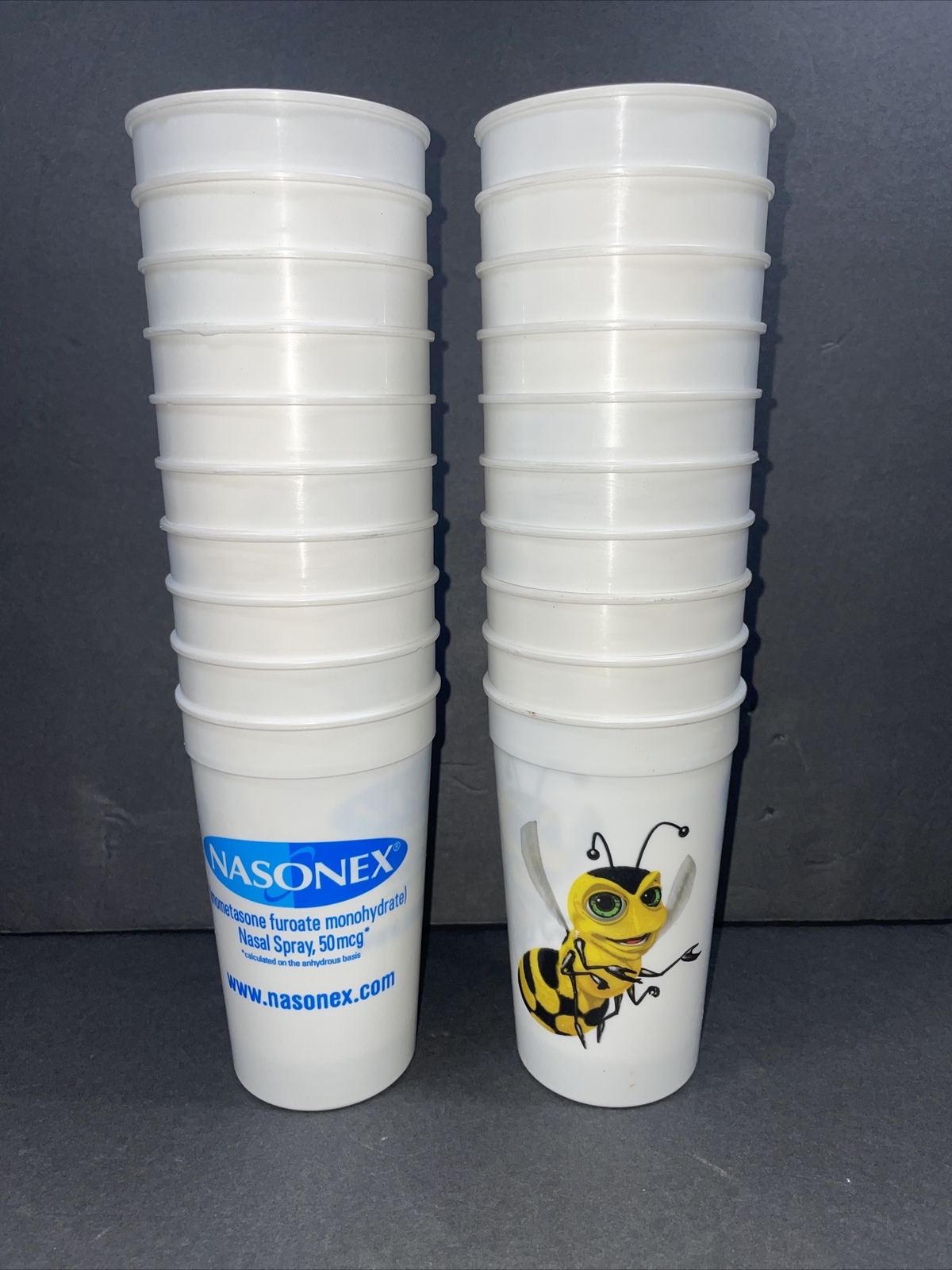 Lot of 20 Pharmaceutical Rep Plastic Cups NEW BEE Bumblebee Advertising Pharma
