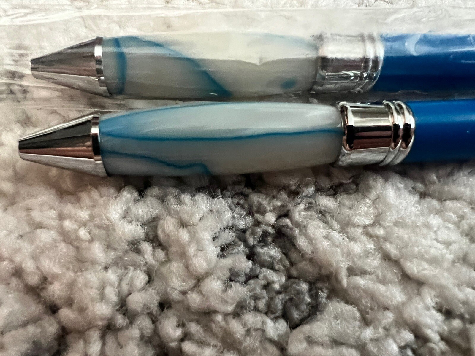 2 Heavy Metal Viagra Pens Blue Vien Marble Gripper ( New )